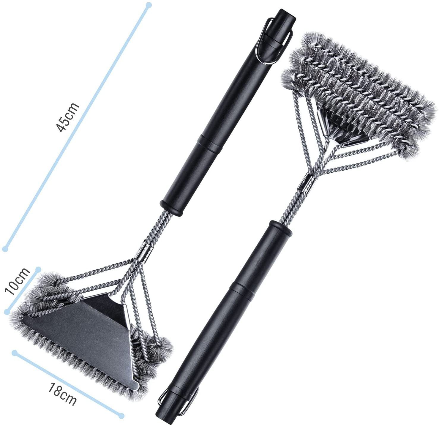 Dimono Grillbürste 360° Grillbürste aus Edelstahl – Hochwertiges BBQ Reinigungswerkzeug, Profi, BBQ, Bürste, (aus Edelstahl), mit Tasche