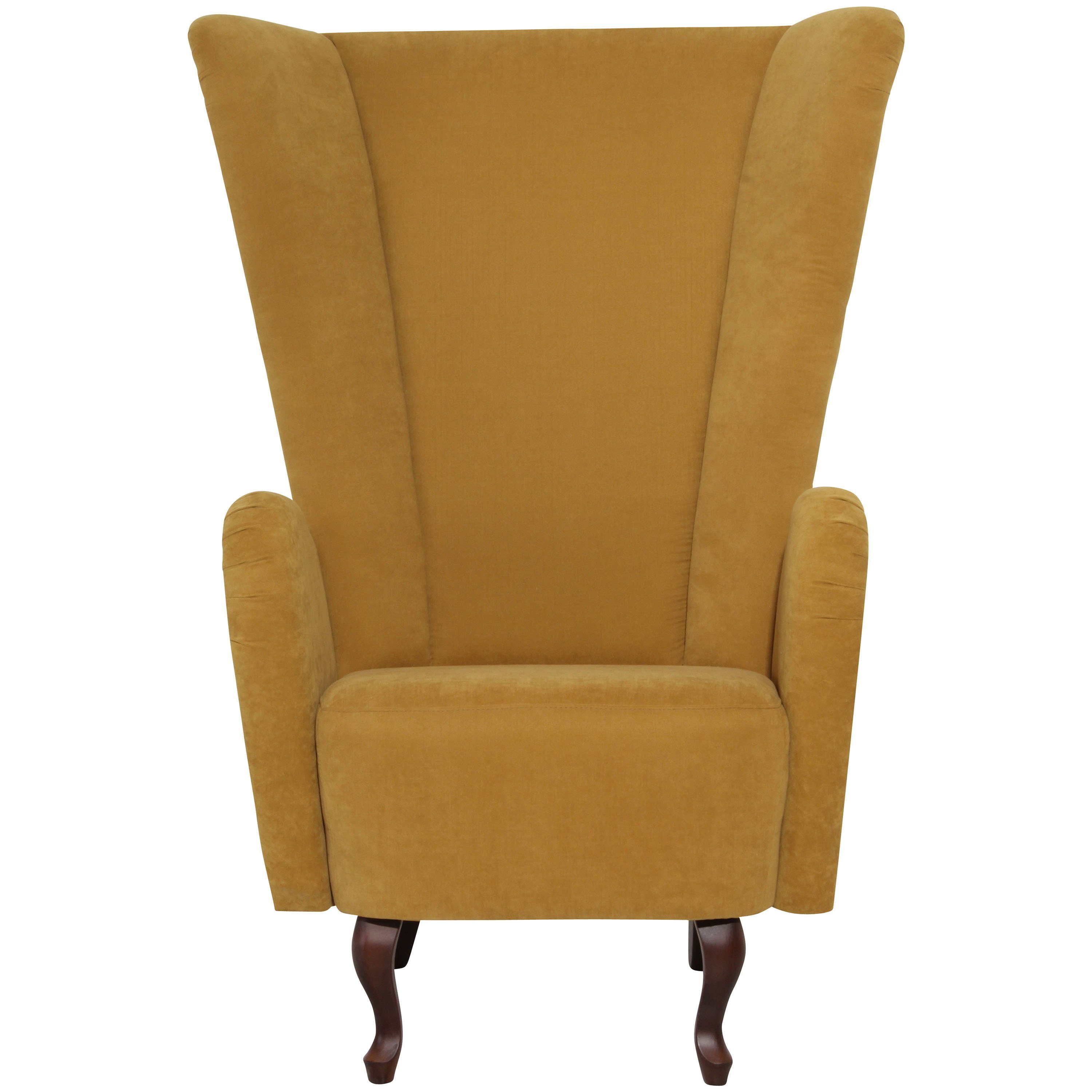 Max Winzer® Sessel Aurora, Hochlehnsessel Velours