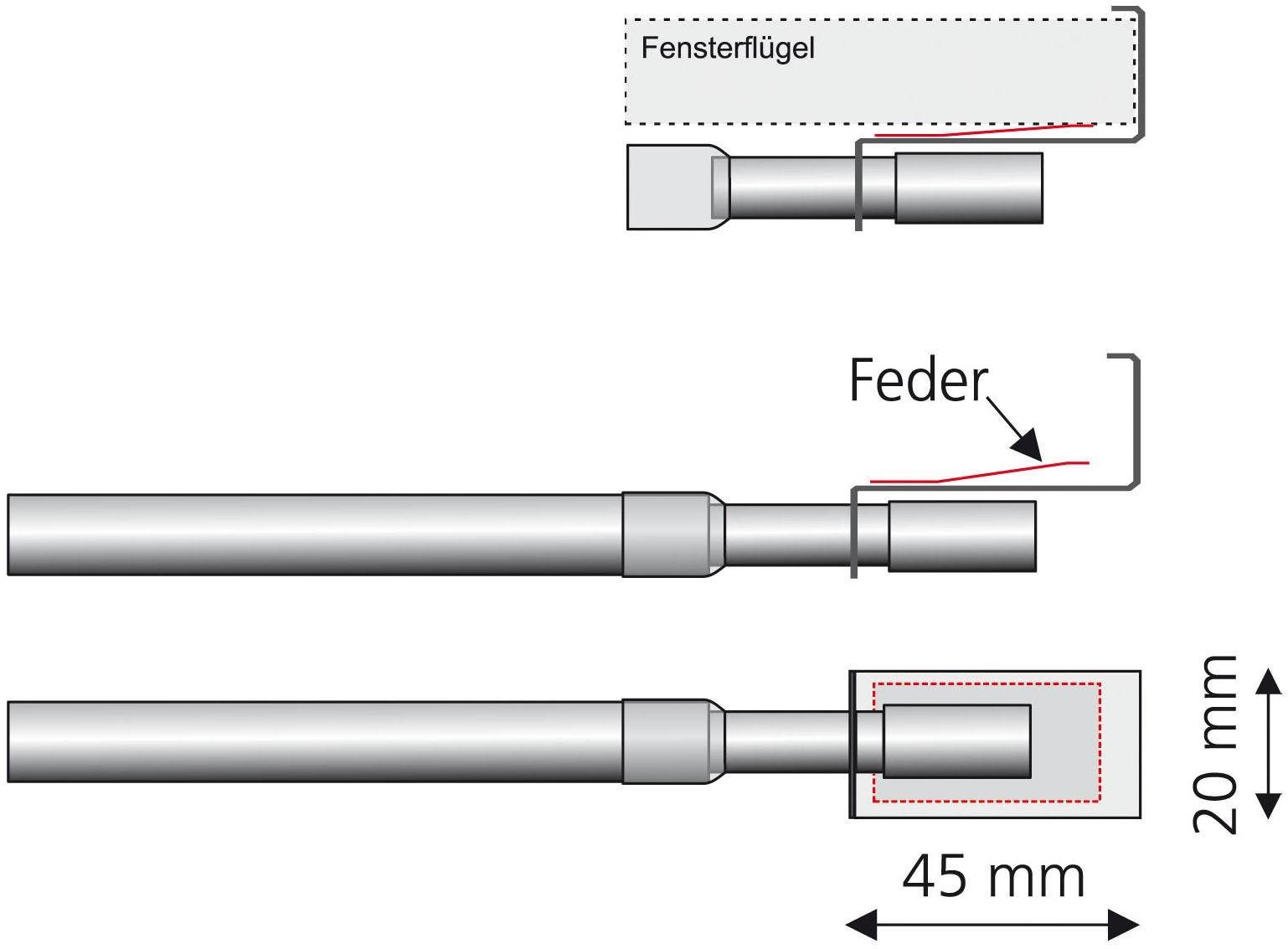 Liedeco Scheibenstange Easy-Fix, Ø 12 mm, günstig online kaufen