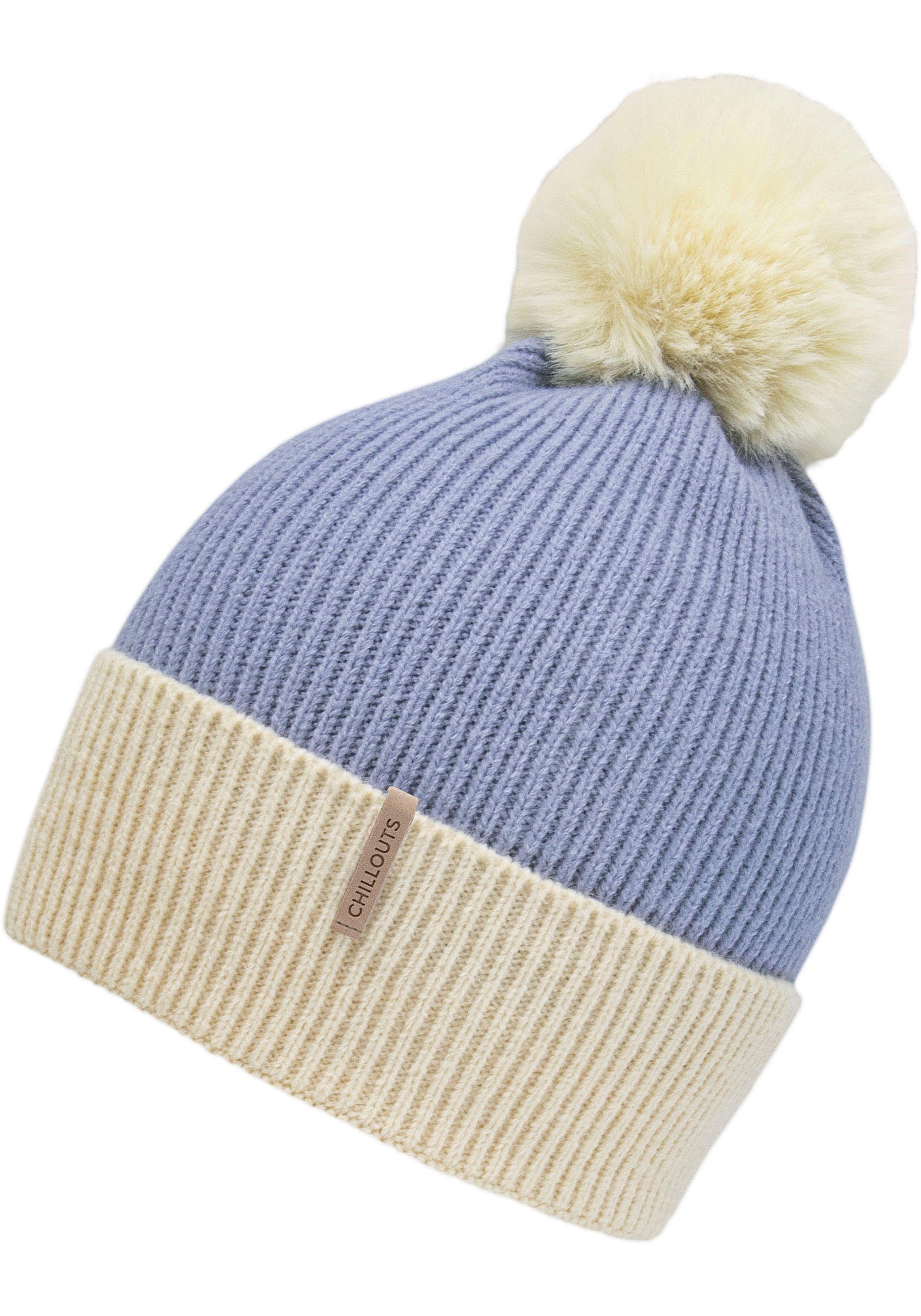 chillouts Bommelmütze Sandy Hat Perfekt kalte Jahreszeit blue die für