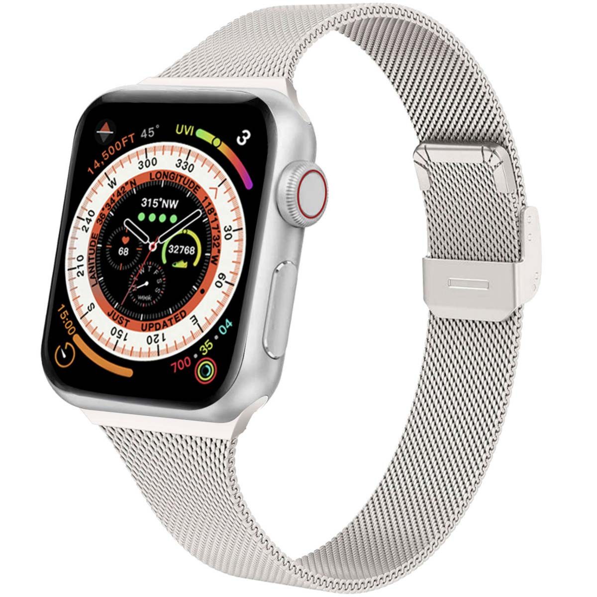 imoshion Smartwatch-Armband imoshion Milanaise Faltarmband für Apple Watch, 38/40/41/42 mm - Star