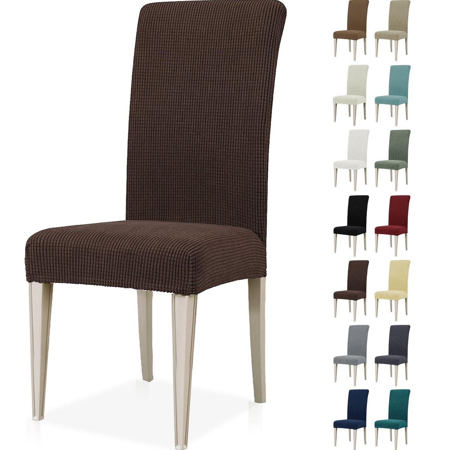 LuxusKollektion Stuhlbezug Stuhlhussen Elastisch Abnehmbar Waschbar 6er Hotel Kaffee 6er Set