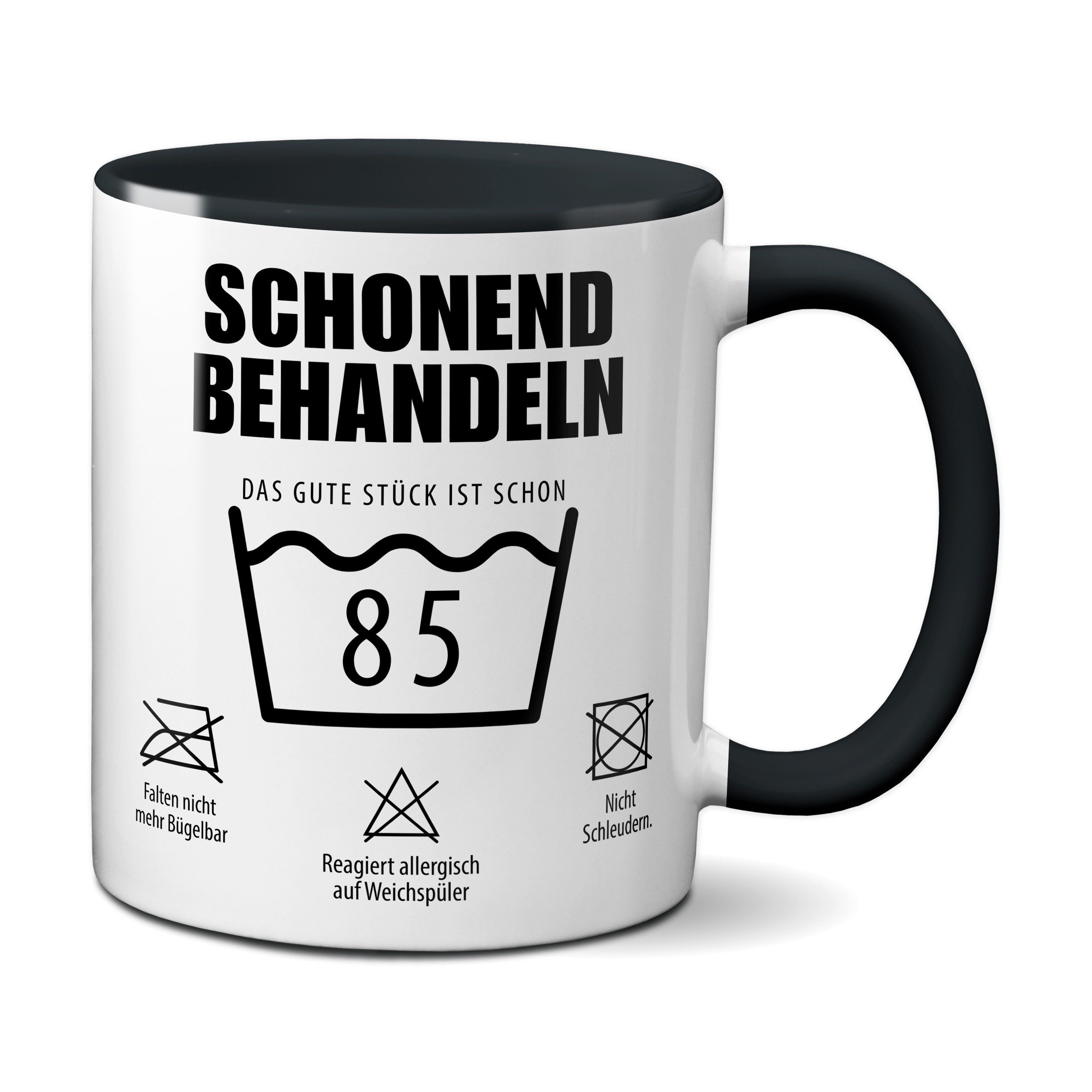 TASSENKING Tasse, Schonend behandeln. Das gute Stück ist schon 85. - schwarz