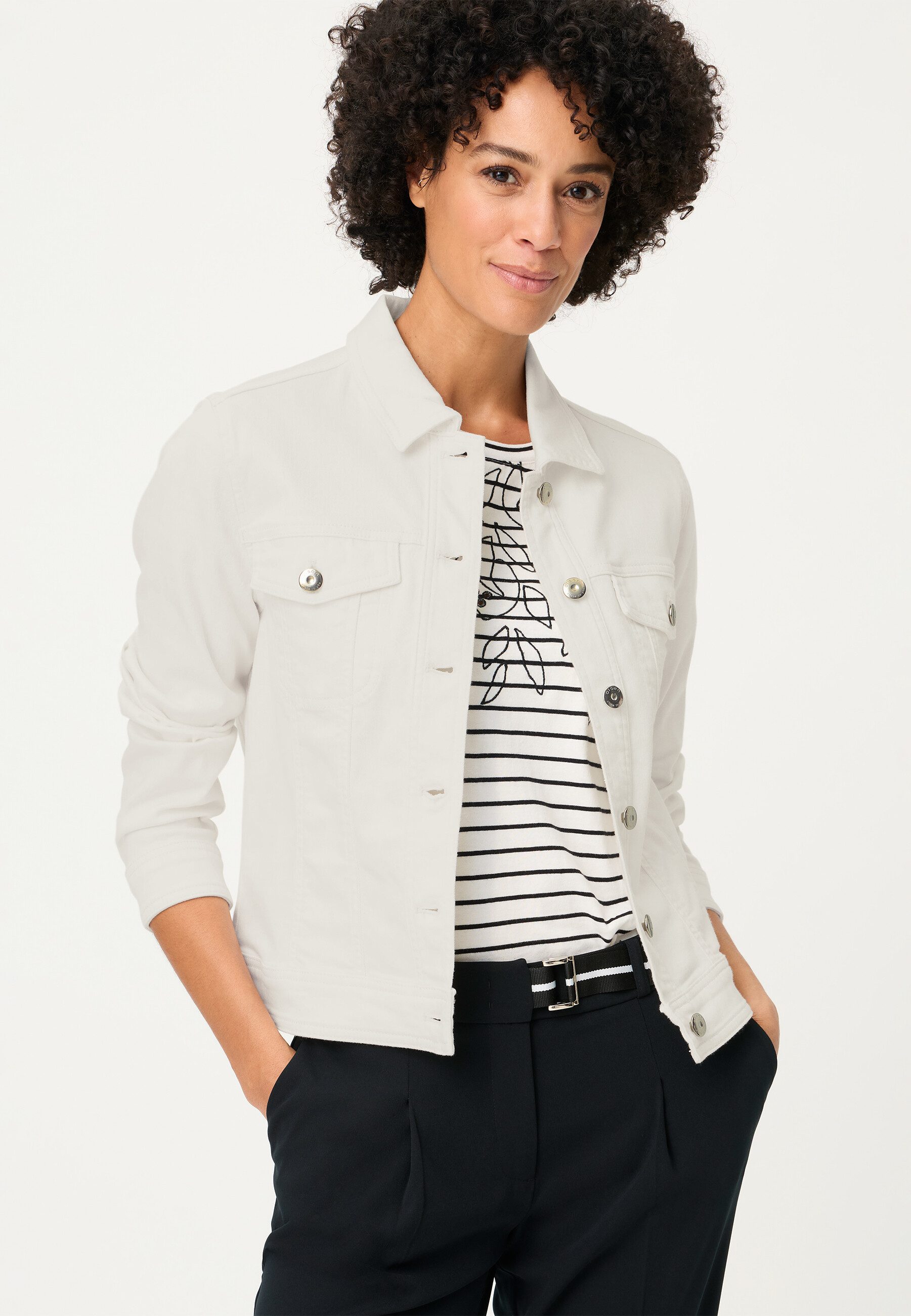 Olsen Kurzblazer Jacke mit Brusttaschen