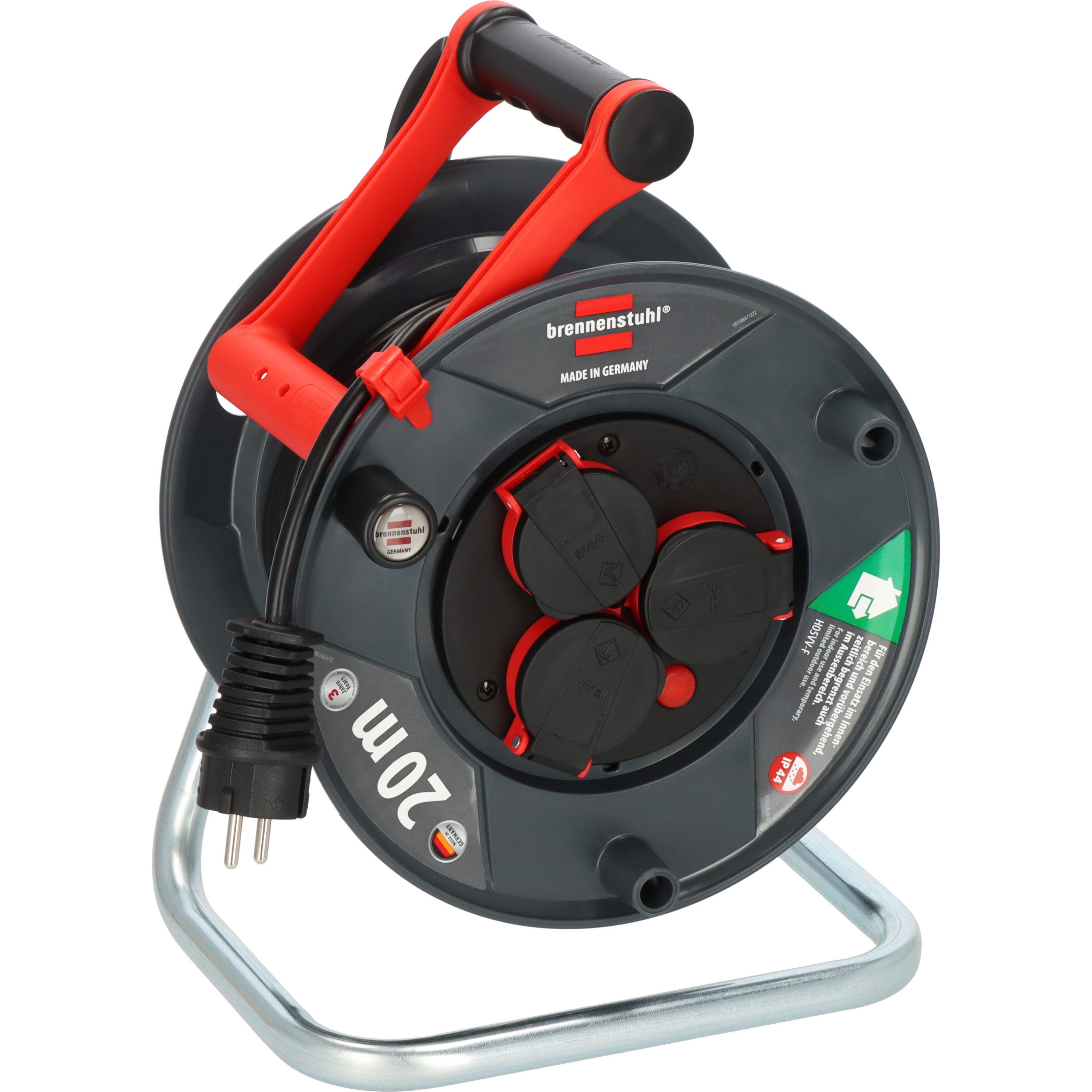 Brennenstuhl Garant V2 IP44 outdoor (Made in Germany) Kabeltrommel 3-fach ( günstig online kaufen