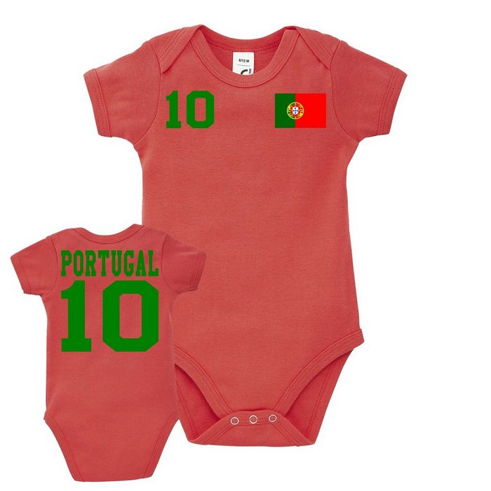 Blondie & Brownie Strampler Kinder Baby Portugal Sport Trikot Fußball Weltmeister WM Europa EM