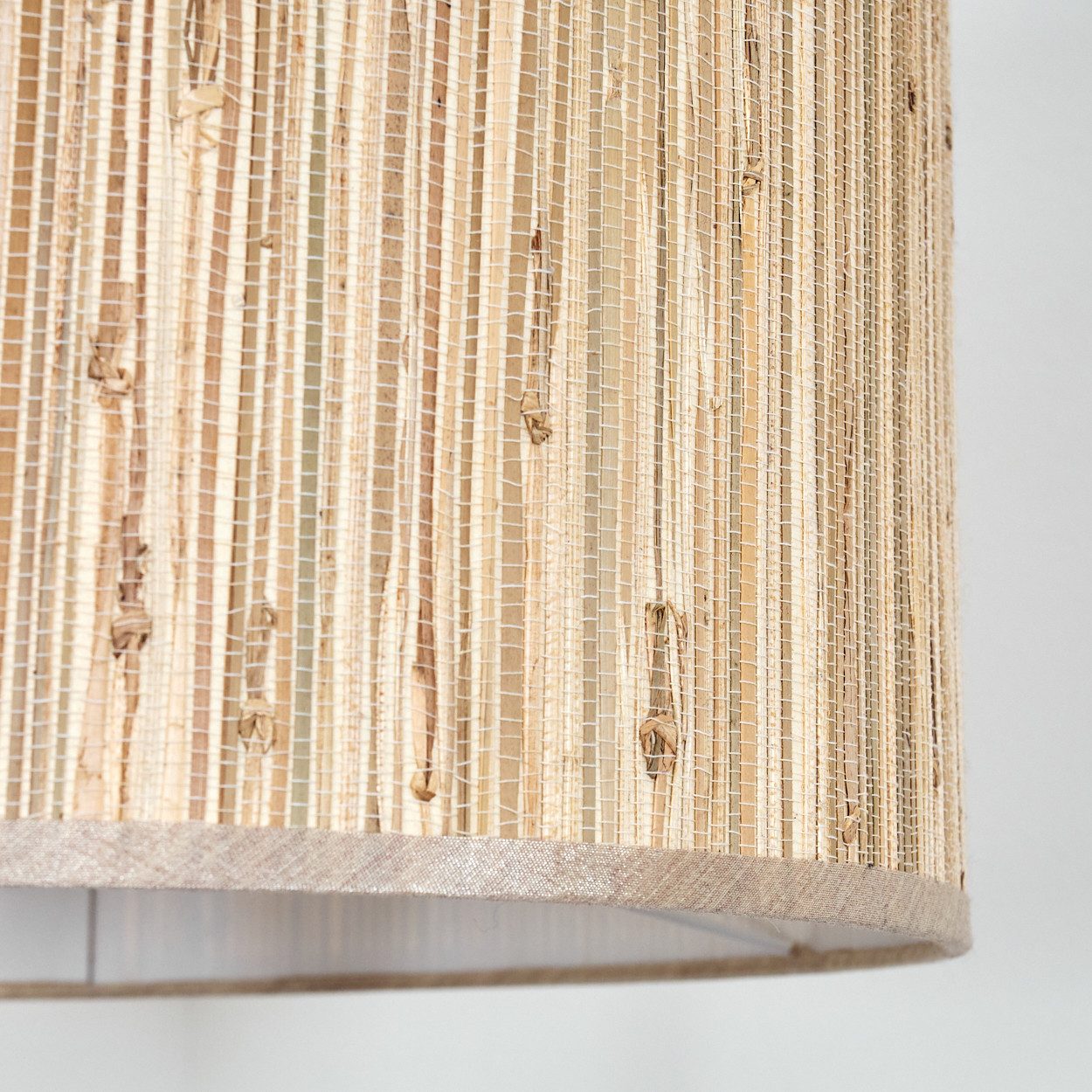 hofstein Stehlampe Stehlampe skandinavisches Design aus Holz/Seegras in Naturfarben/Beige, ohne Leuchtmittel