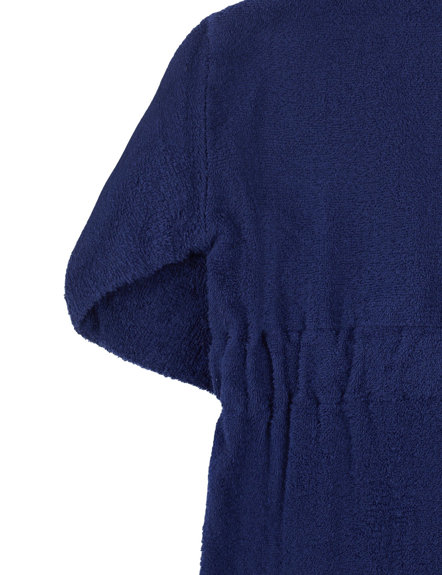 LA40-103, Baumwolle Frottee Kinder Navyblau/Blau (D12/M9) Ladeheid Baumwolle, 100% aus Langform, Bademantel Kapuze Bademantel
