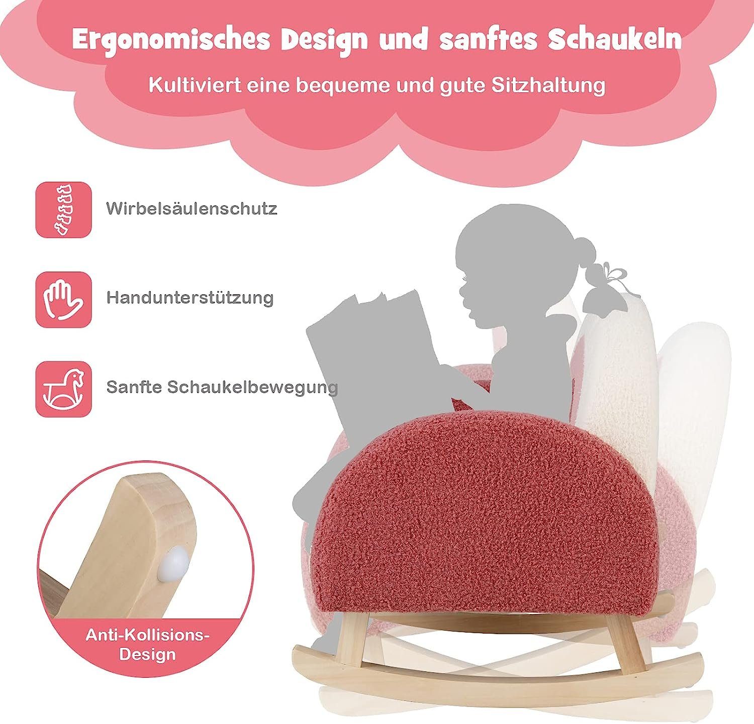 KOMFOTTEU Kindersessel Polstersessel, aus Teddysamt