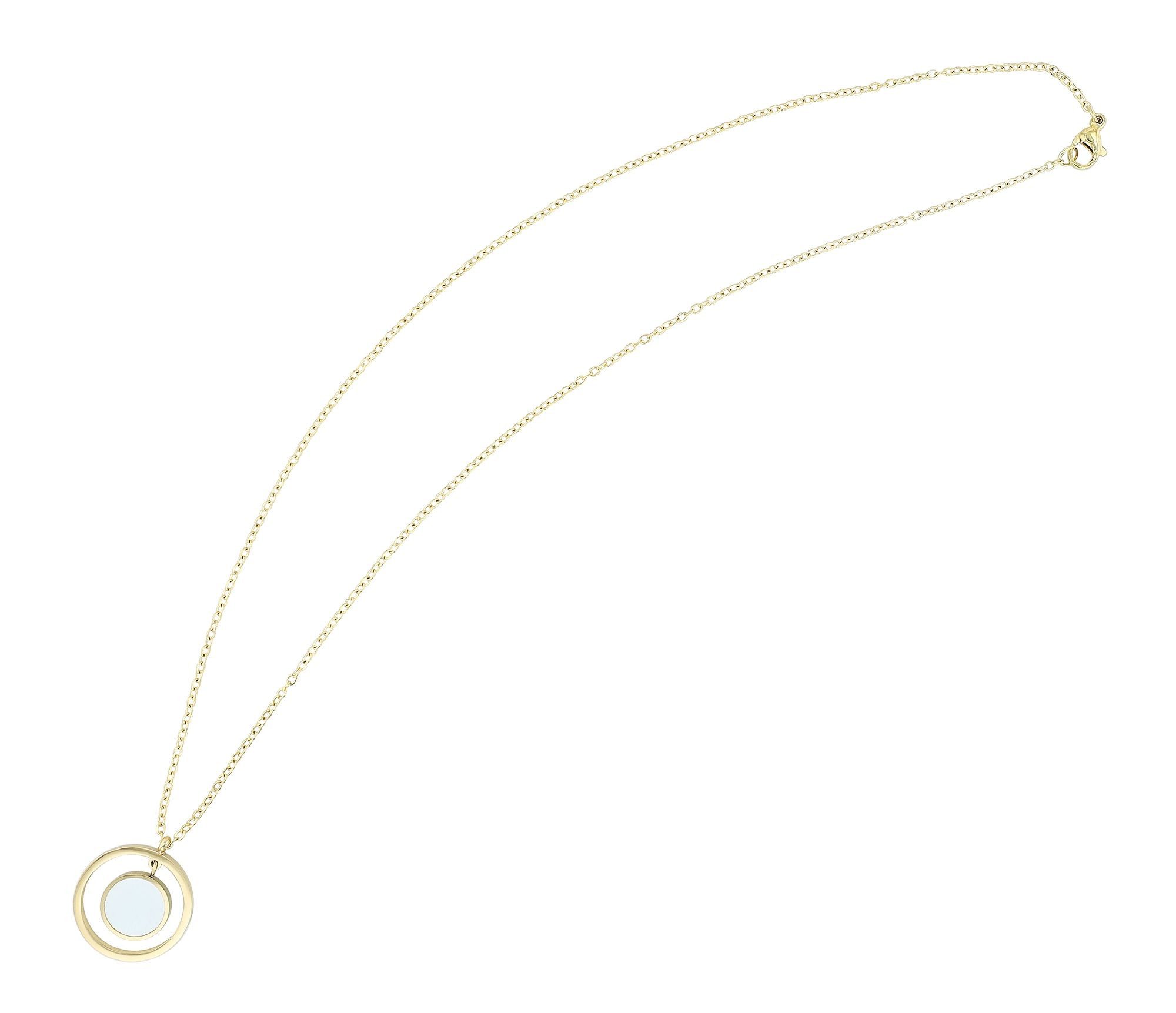 AKZENT Kette mit Anhänger Moonlight Edelstahl gold Damen wasserfest günstig online kaufen