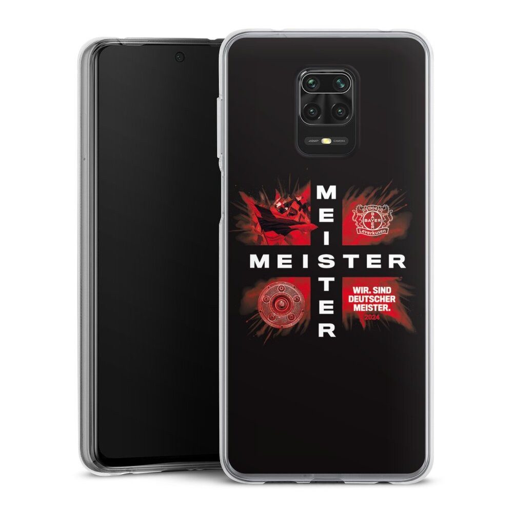 DeinDesign Handyhülle Bayer 04 Leverkusen Meister Offizielles Lizenzprodukt, Xiaomi Redmi Note 9s Silikon Hülle Bumper Case Handy Schutzhülle