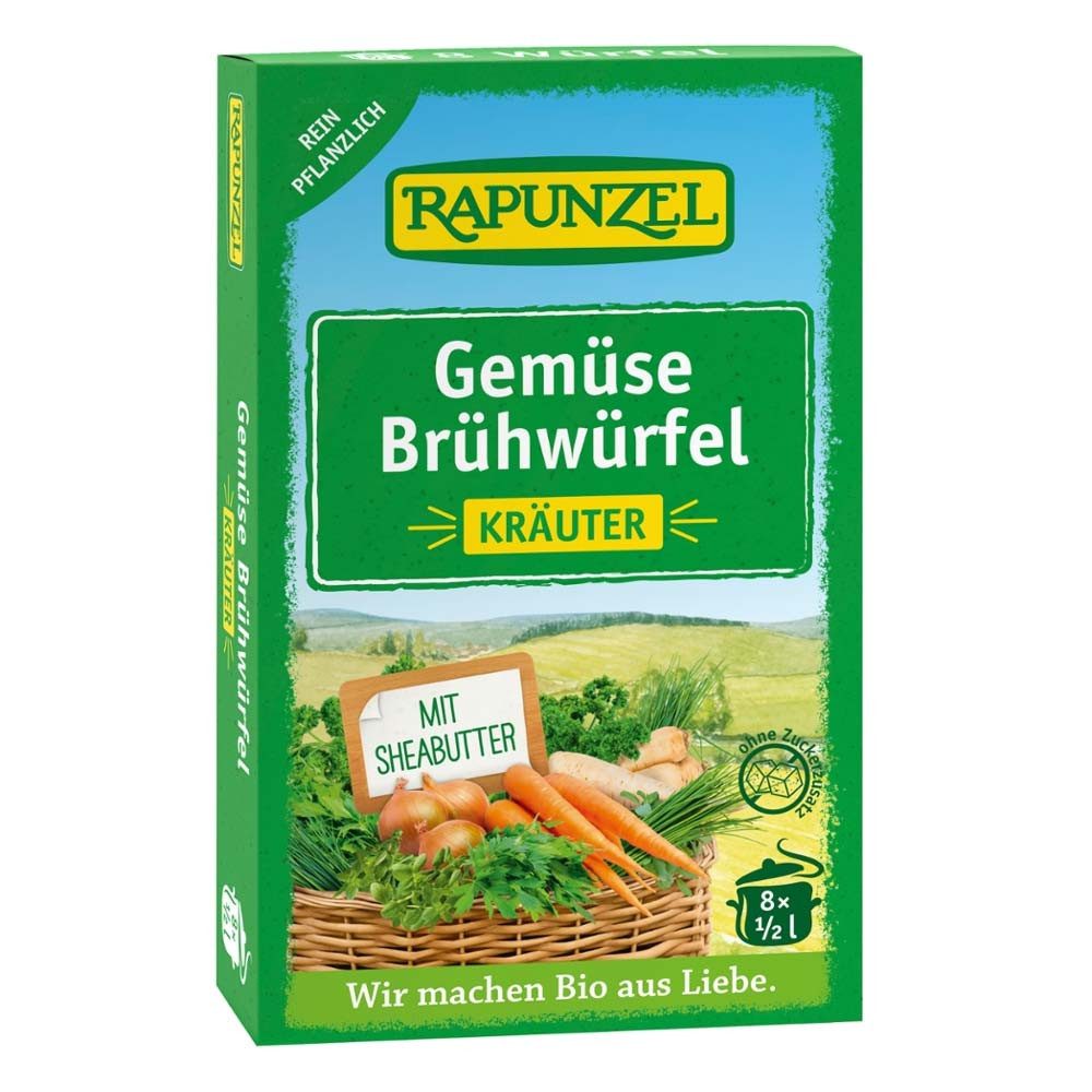 Rapunzel Brühe Gemüsebrühe - 8 Würfel mit Kräutern 84g