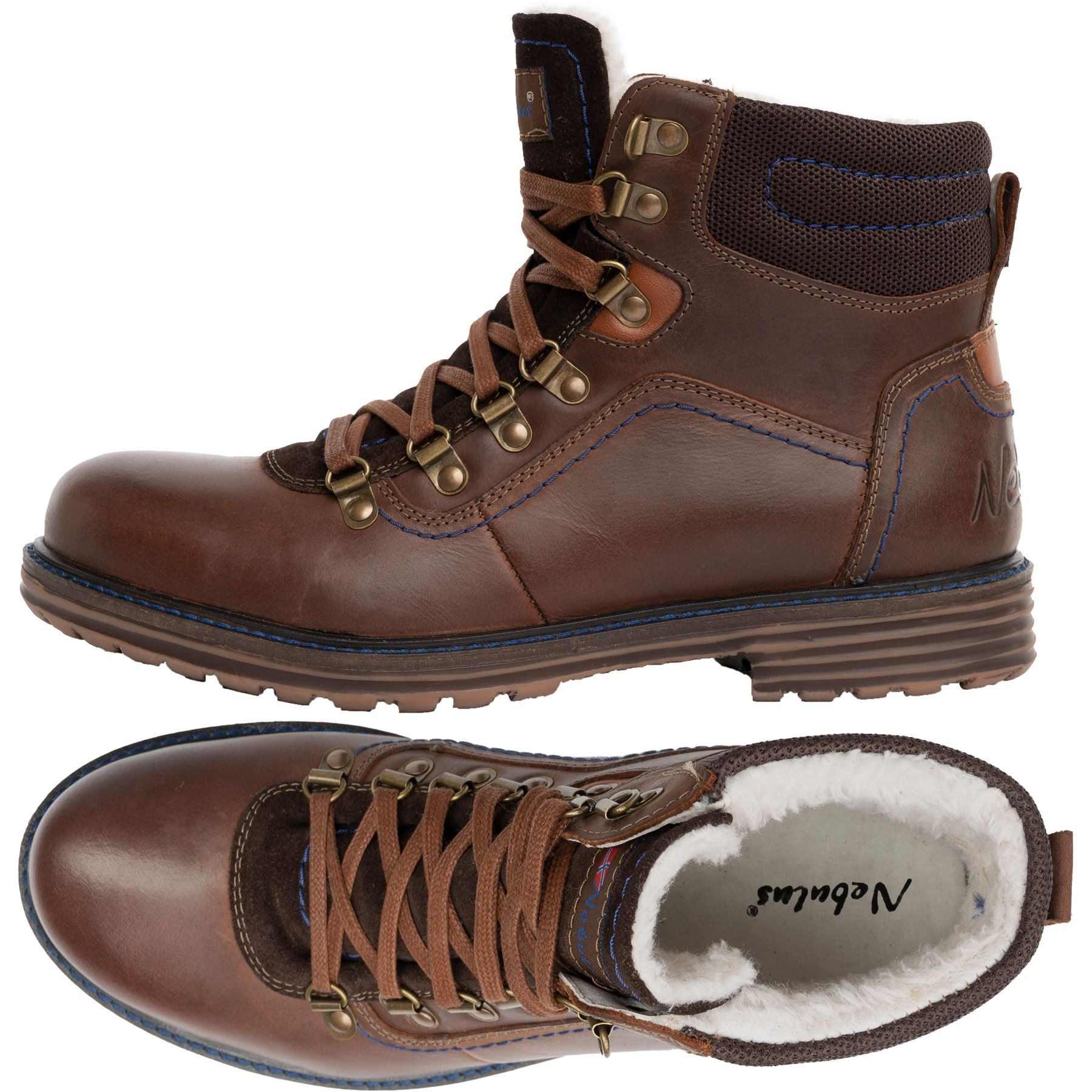 Nebulus TOWER, P5881 - Herren, hellbraun-blau, 45 Winterstiefel