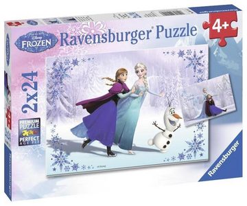 Ravensburger Puzzle Disney Frozen: Schwestern für immer. Puzzle 2 x 24 Teile, 24 Puzzleteile