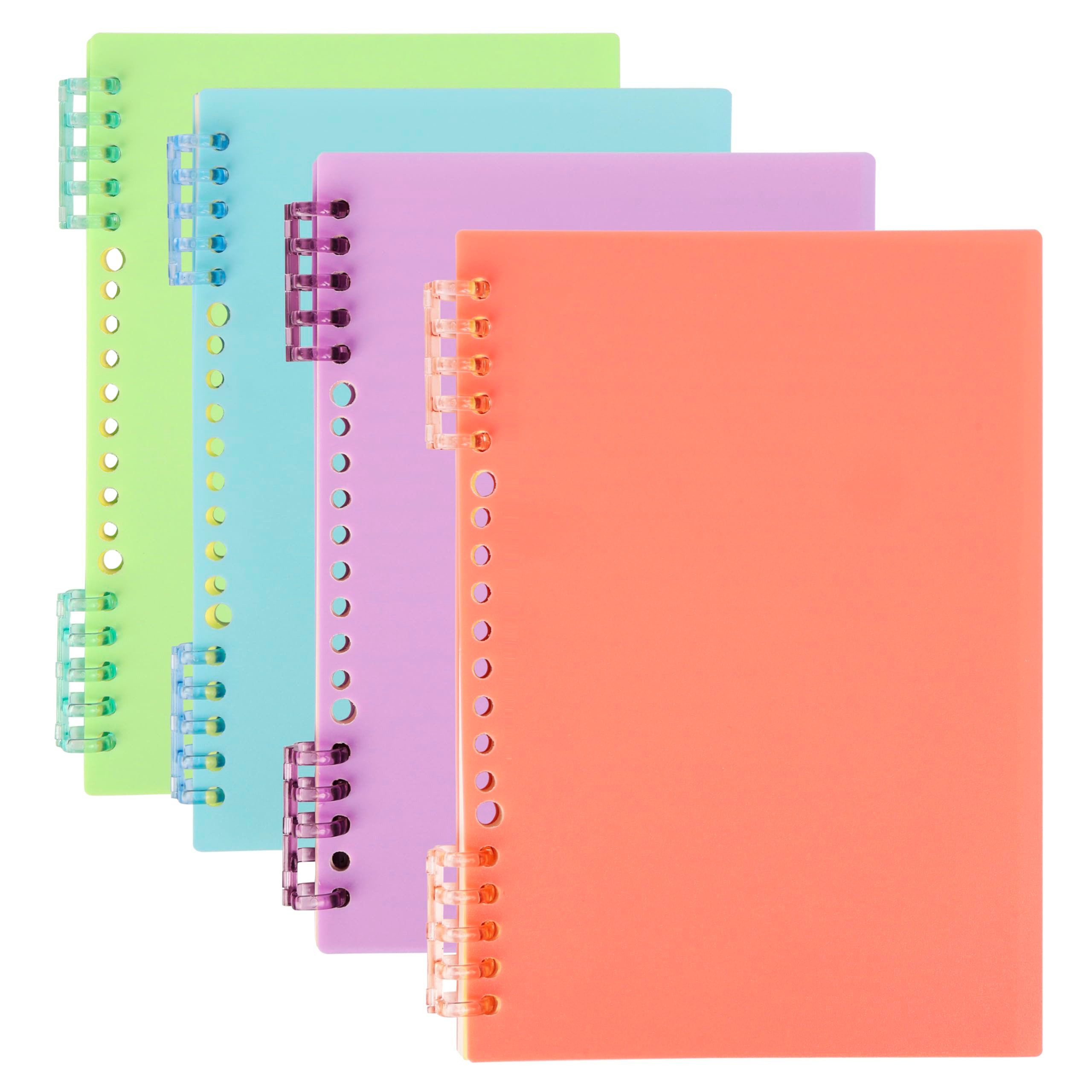 Kurtzy Notizbuch Kurtzy Spiral-Notizbuch A5 Ringbuch in Verschiedenen Farben (4er-Pack)