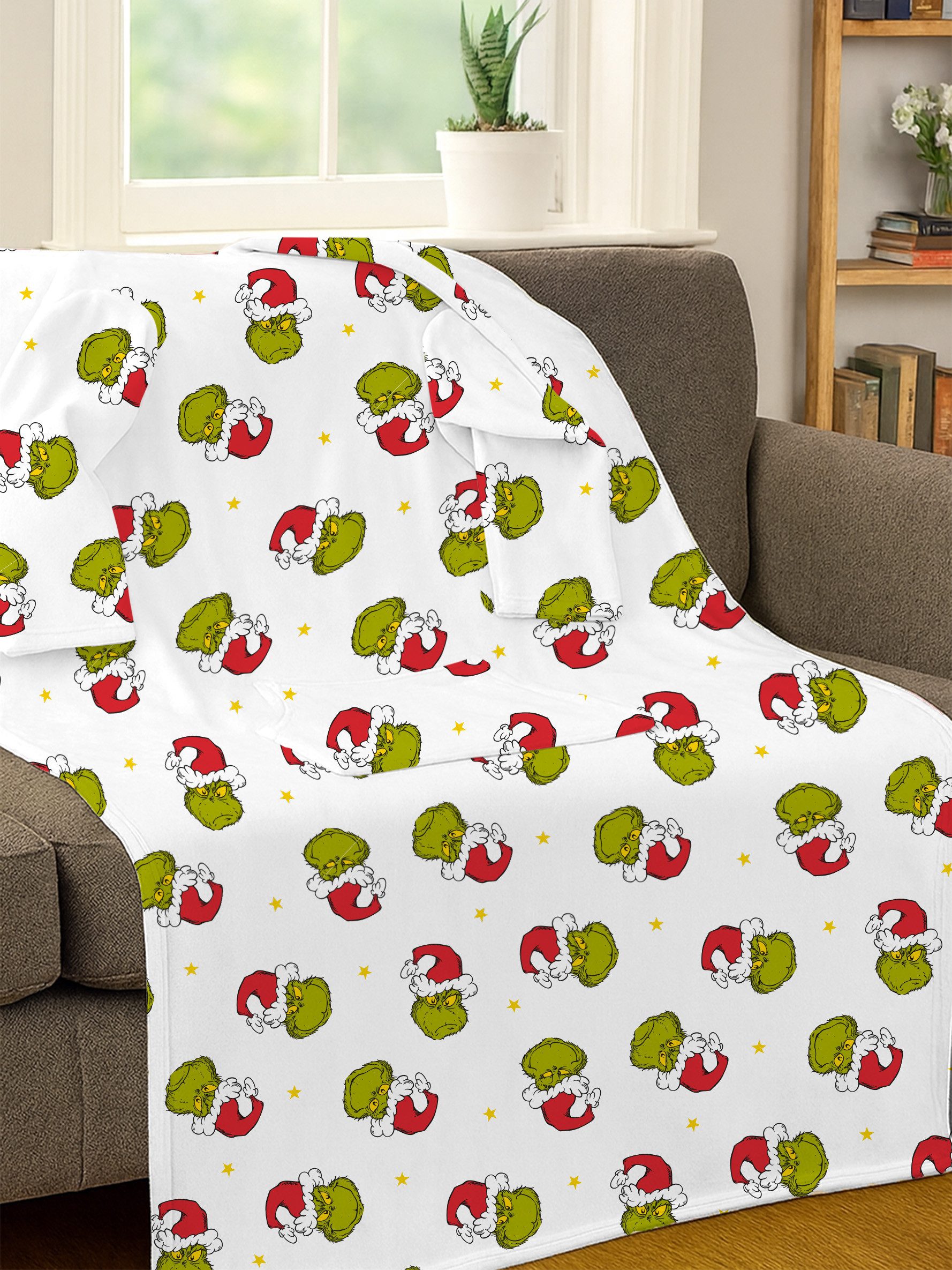 Wohndecke The Grinch TV Decke mit Ärmeln und Taschen Kuscheldecke 130 x 170 günstig online kaufen