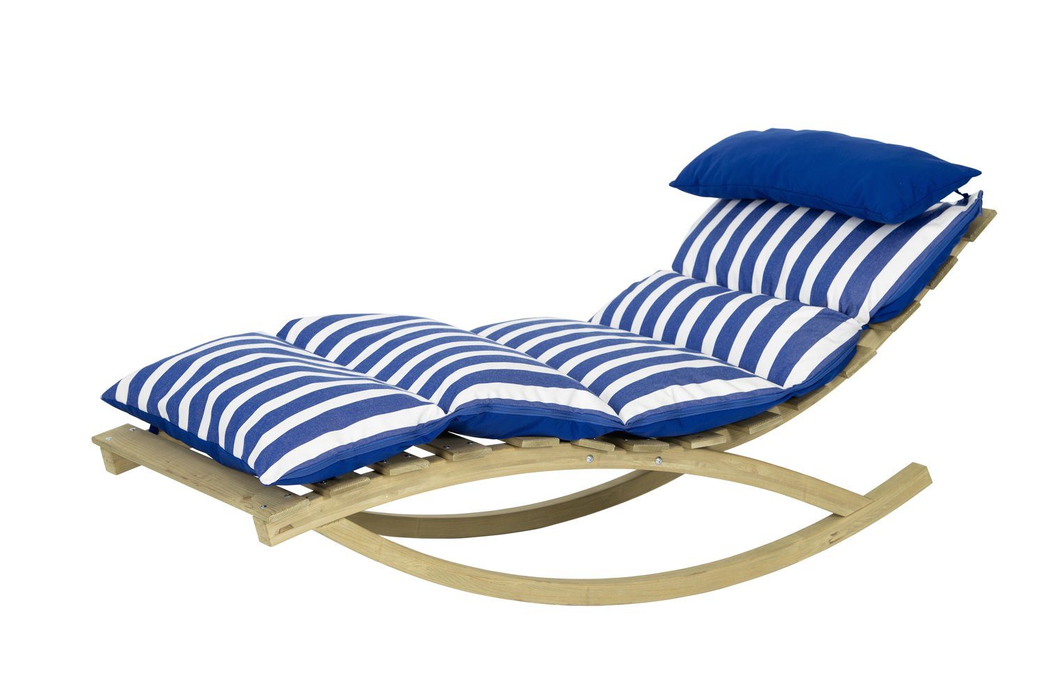 Amazonas Loungebett Schaukel Rocking Lounger Navy - aus dem FSC Fichtenholz, pflegeleicht, wasserabweisend, beidseitig