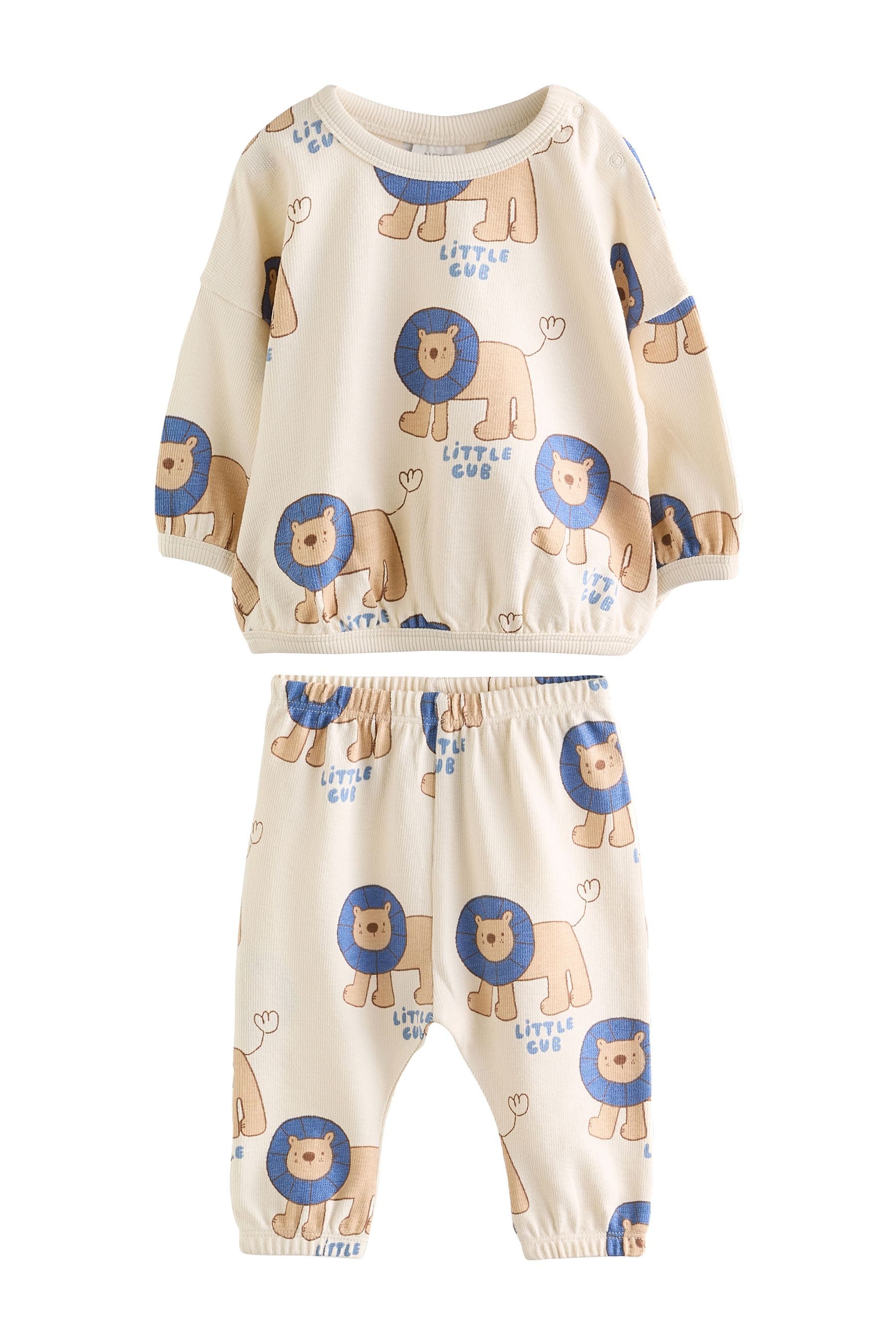 Langarmshirt & Leggings Baby Baumwoll-Top und Leggings im Set