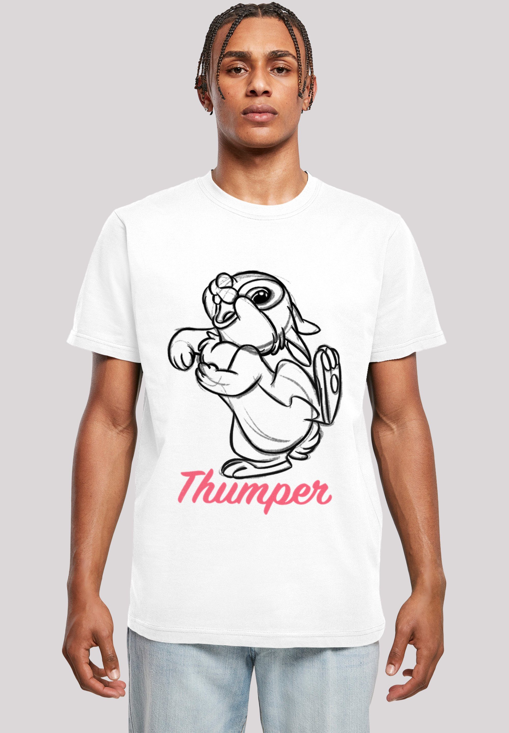 Line F4NT4STIC Bambi Herren,Premium Merch,Regular-Fit,Basic,Bedruckt T-Shirt Disney Zeichnung Klopfer