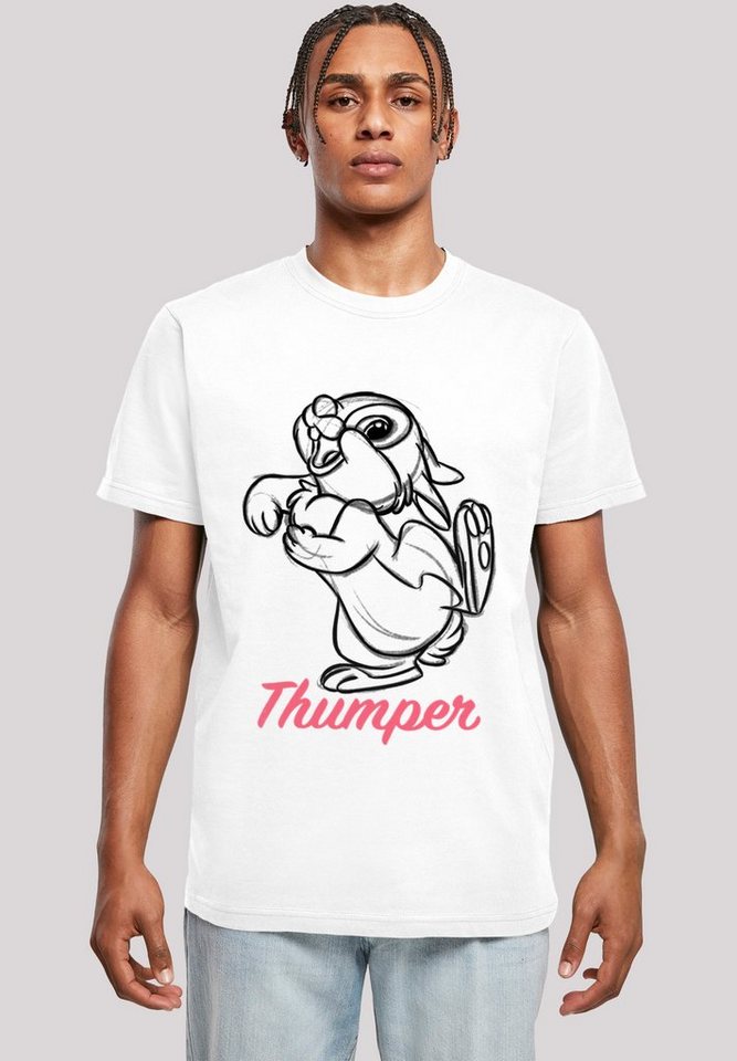 F4NT4STIC T-Shirt Disney Bambi Klopfer Line Zeichnung Herren,Premium Merch ,Regular-Fit,Basic,Bedruckt