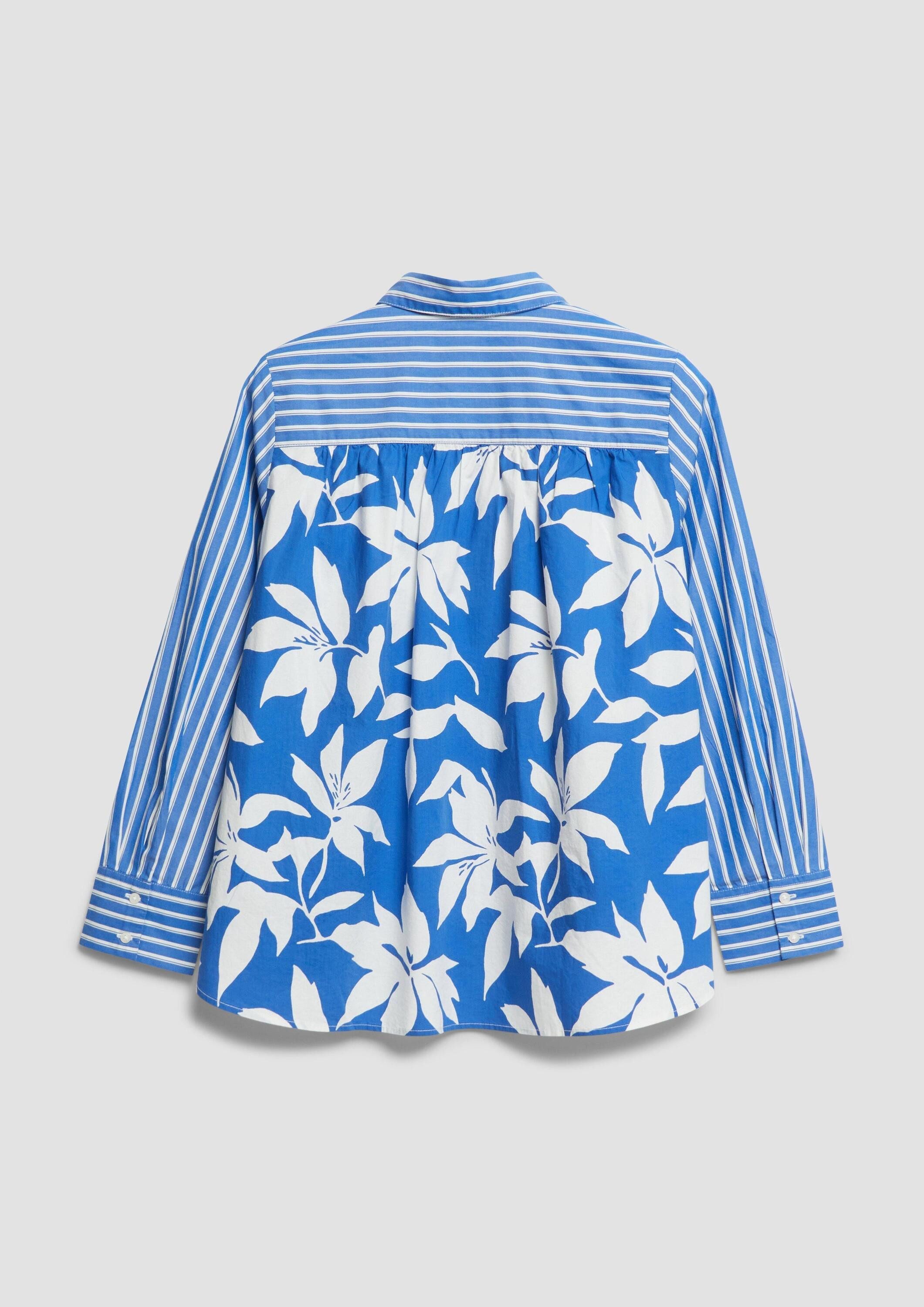 s.Oliver Langarmbluse Bluse Ausgestellte Hemdbluse im Mustermix