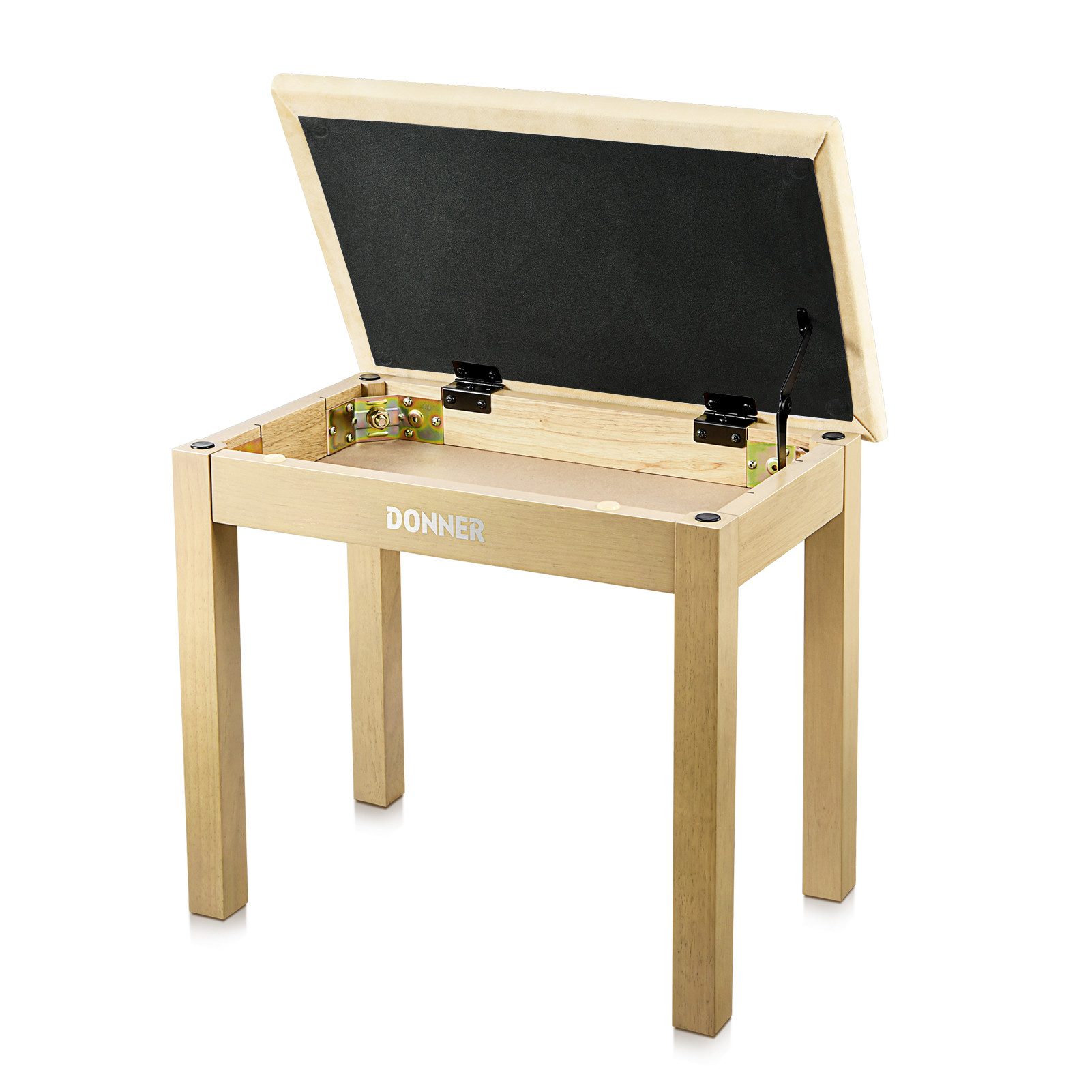 Donner Klavierbank Klavierbank mit Stauraum Keyboardbank mit hochdichtem Wildlederkissen