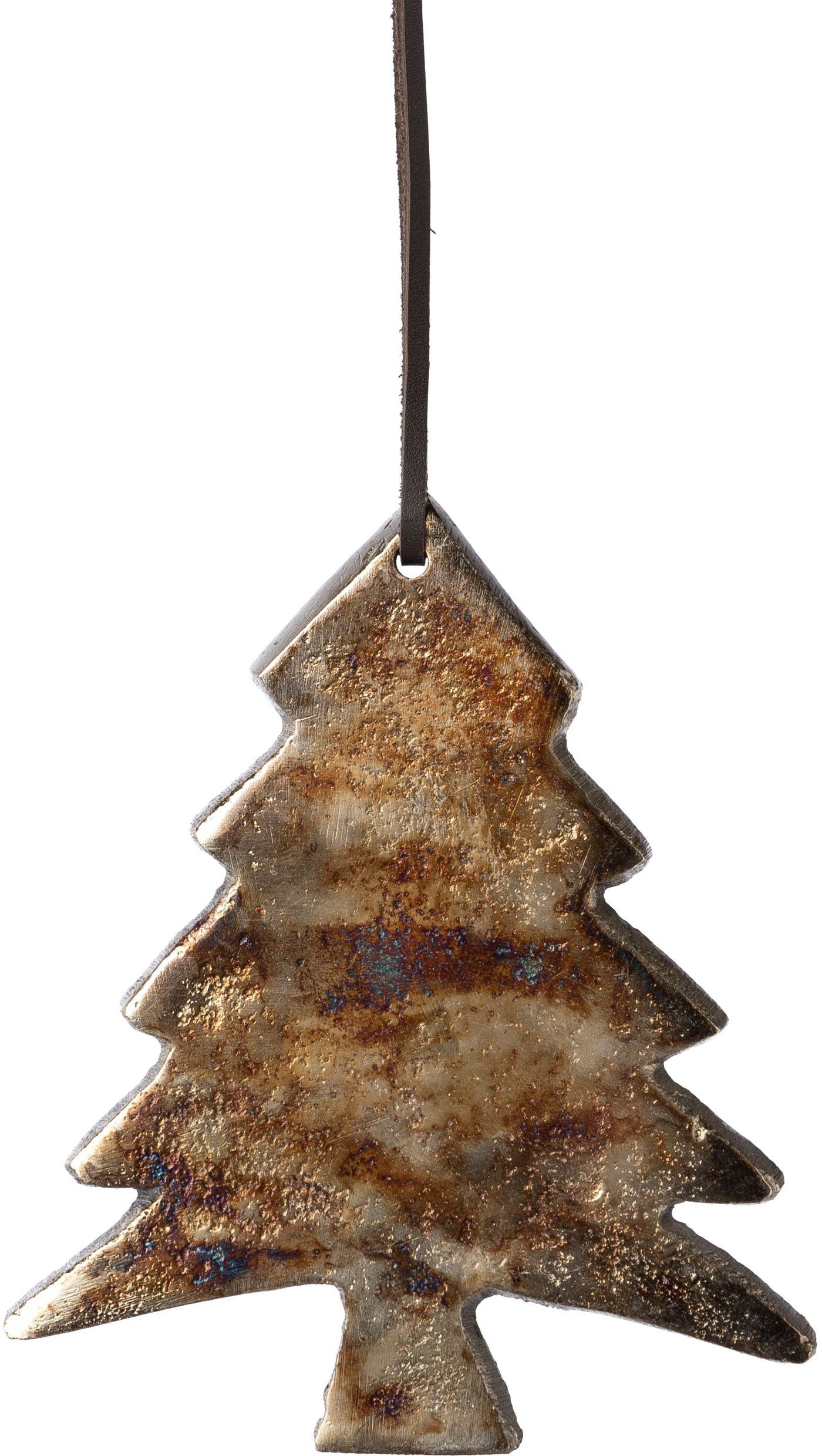 Weihnachtsdeko Creativ Aluminiumguss (4 deco St), Hänge-Weihnachtsbaum aus