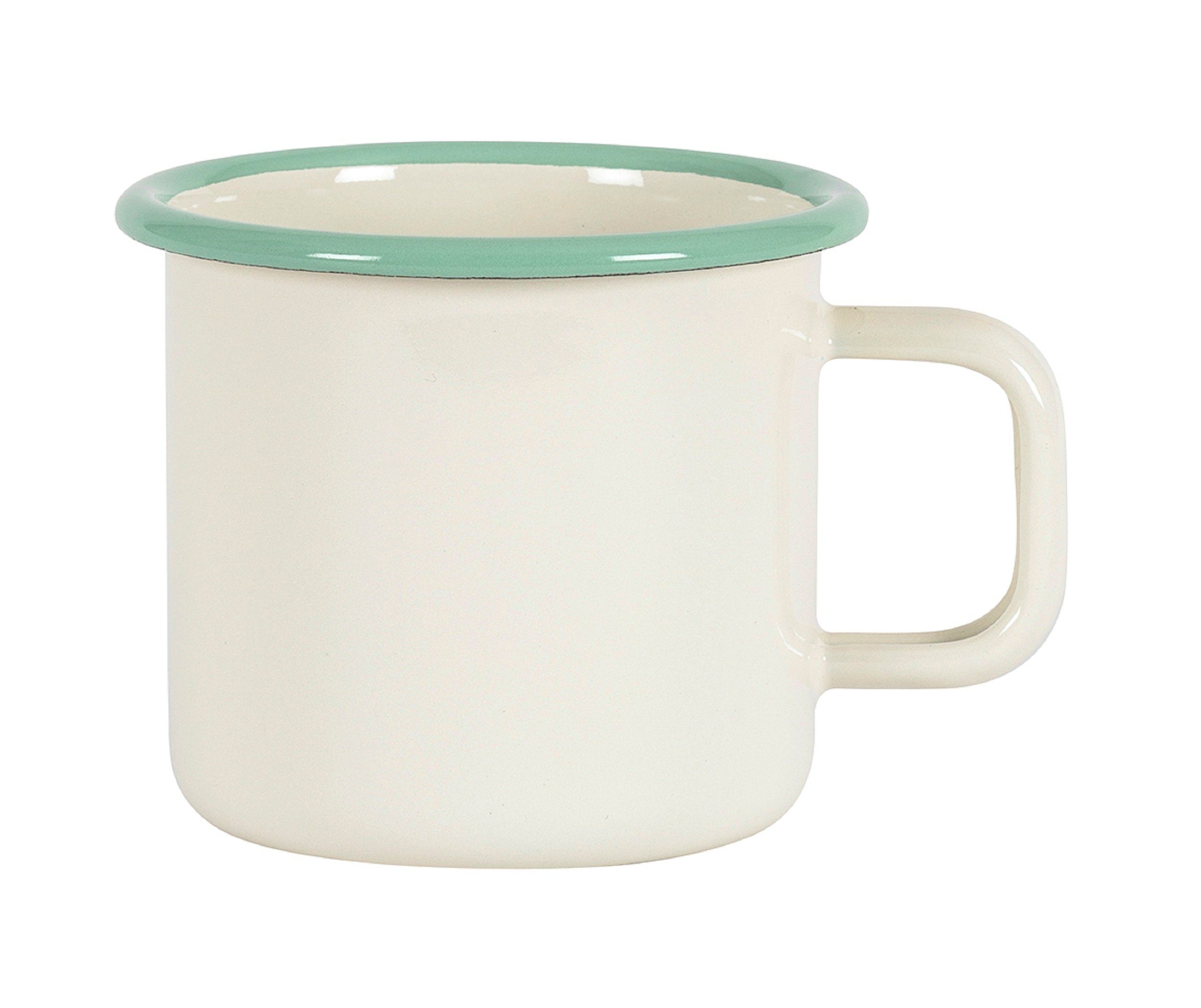 KOCKUMS® Tasse Emaille Kaffeetasse Teetasse Mug von Kockums 370ml Farbe: cream lux, Emaille