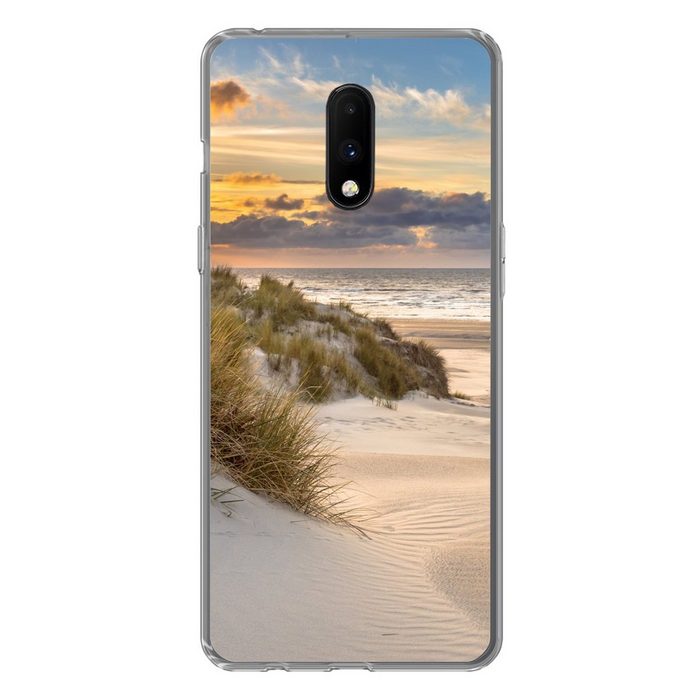 MuchoWow Handyhülle Strand - Düne - Gras - Sonnenuntergang - Meer Phone Case Handyhülle OnePlus 7 Silikon Schutzhülle