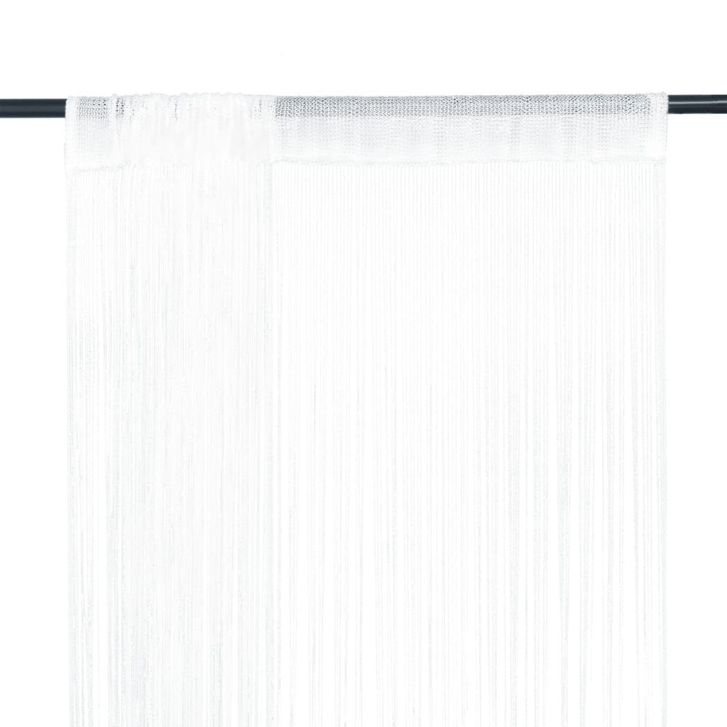 Vorhang Fadenvorhang 2 Stk.100 x 250 cm Weiß, furnicato, (2 St)