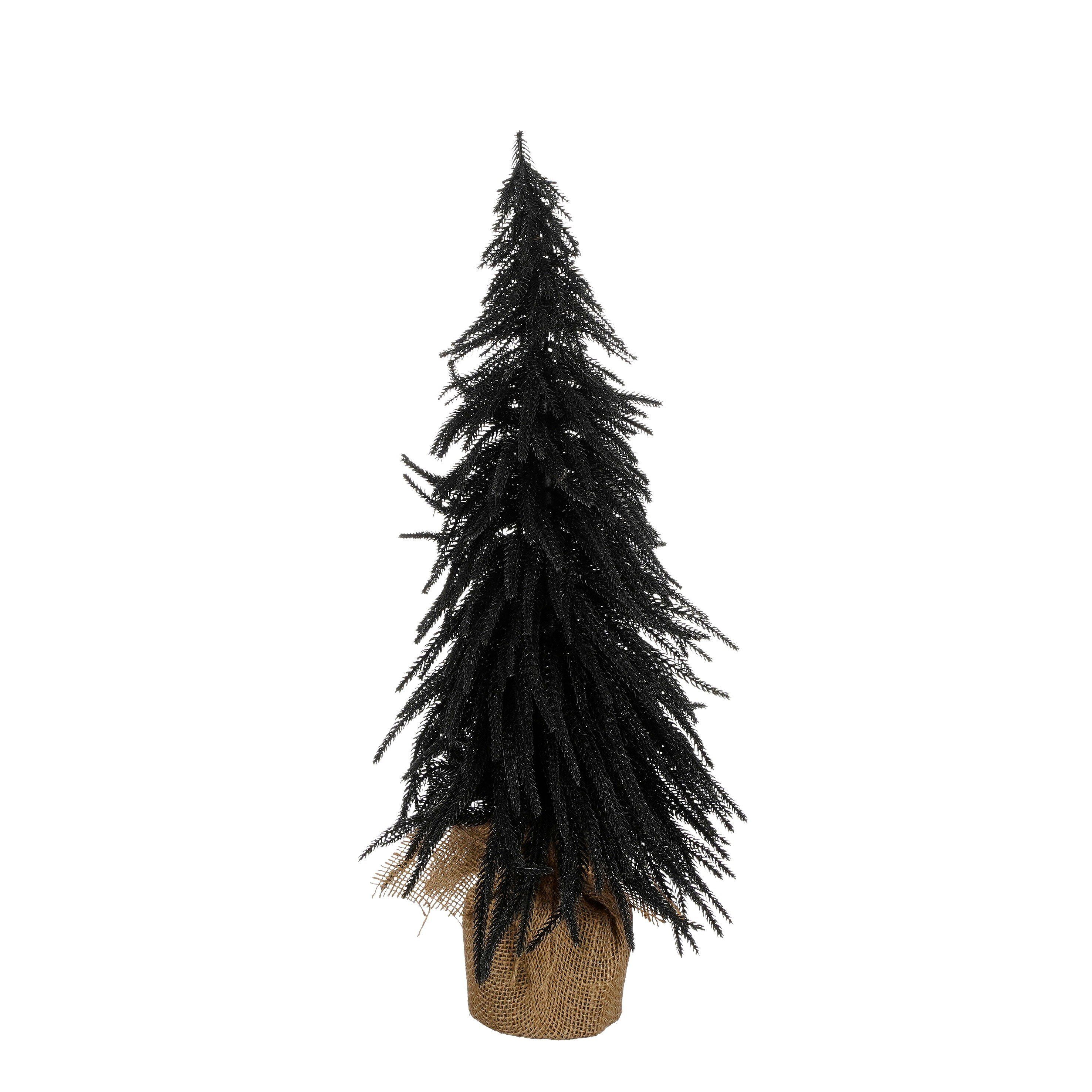 House of Seasons House of Seasons Weihnachtsbaum mit Burlap schwarz TIPS 376 - h60xd32c