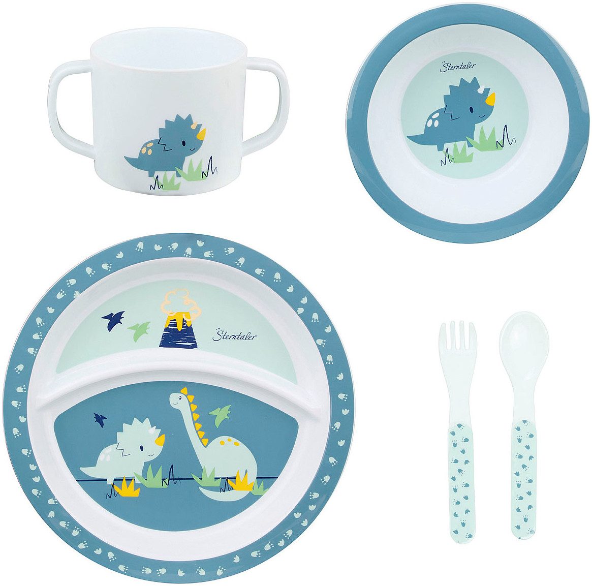 Sterntaler® Kindergeschirr-Set Dino Rexi (5-tlg), Polypropylen