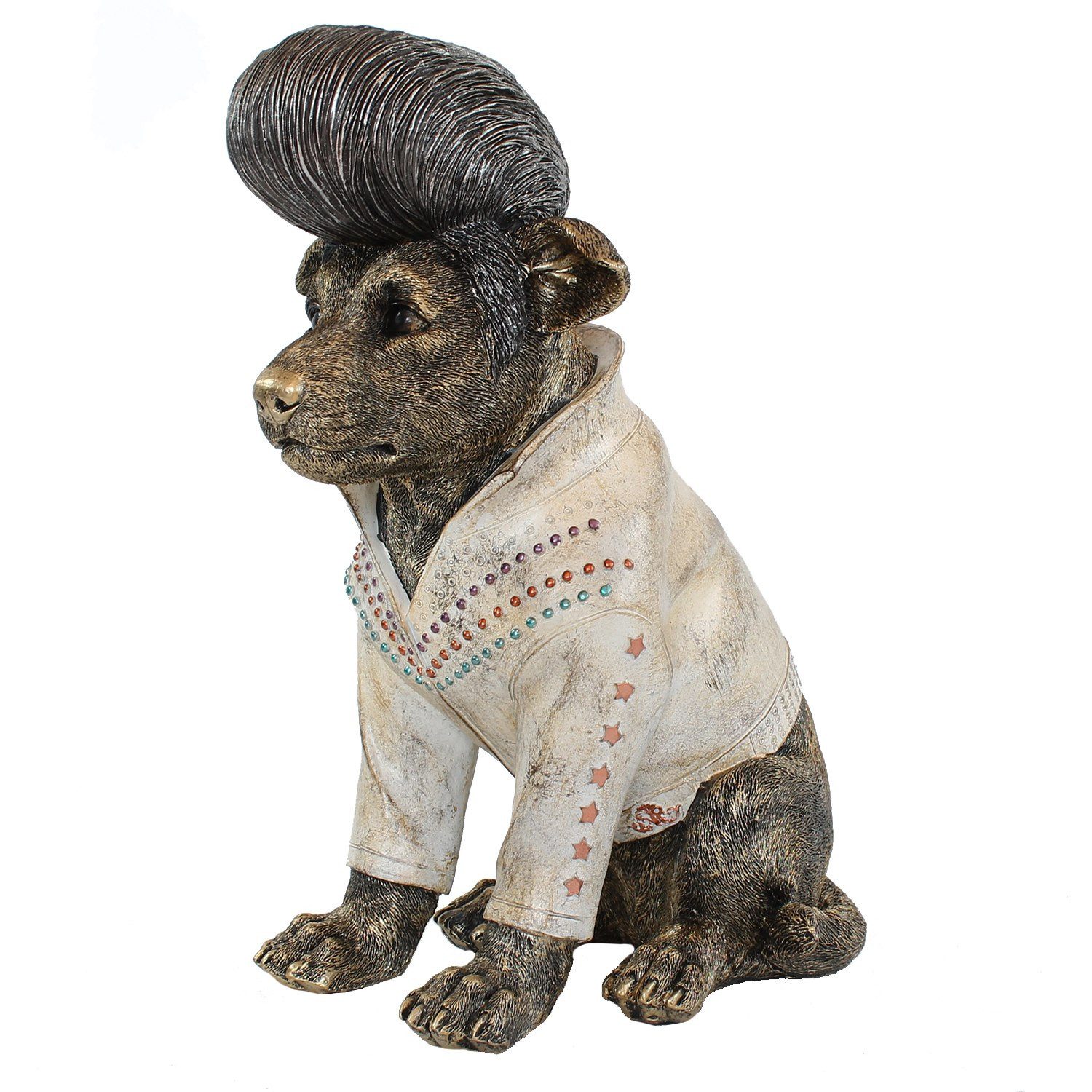 Tierfigur Hundefigur "Rock'n'Roll" Tierfigur handbemalt