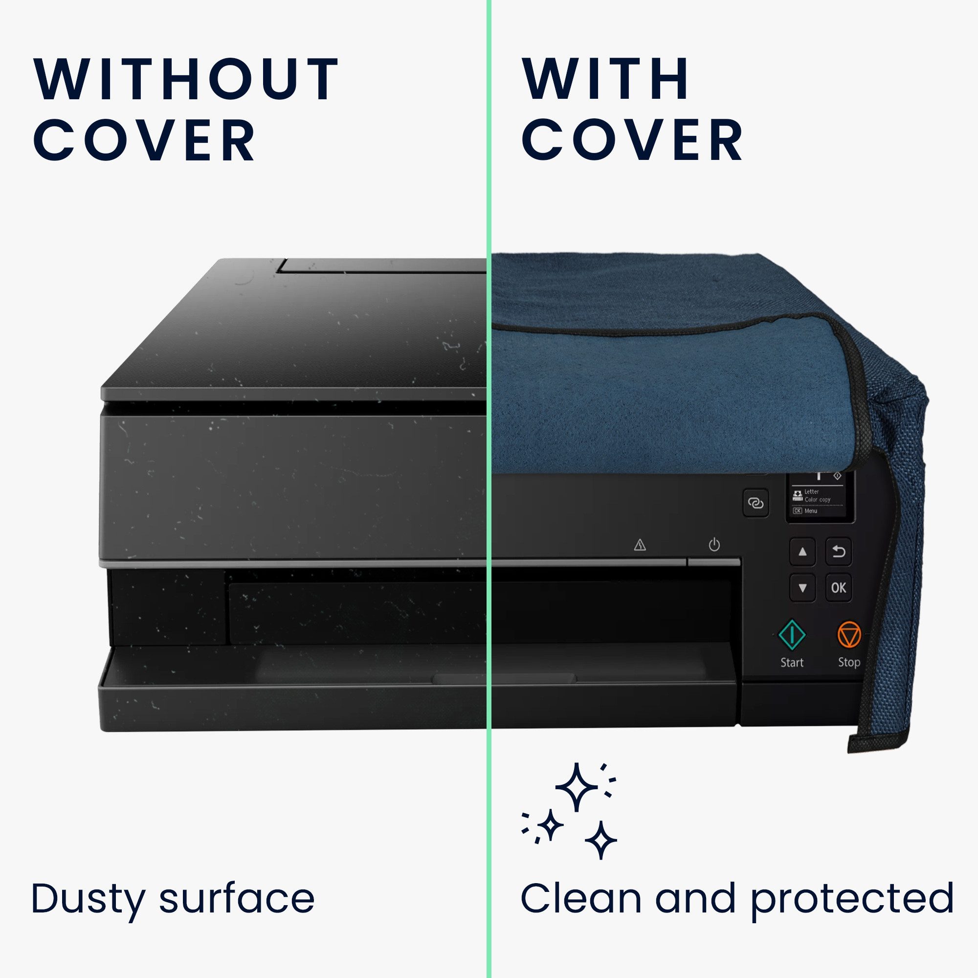 kwmobile Abdeckhaube Printer Hülle für Canon Pixma TS6350, Printer Cover aus Leinen Staubschutzhülle für Drucker