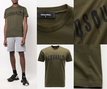 Dsquared2 T-Shirt DSQUARED2 Jeans Army Drip Painted T-Shirt Shirt Logo Cotton Tee Top Ic