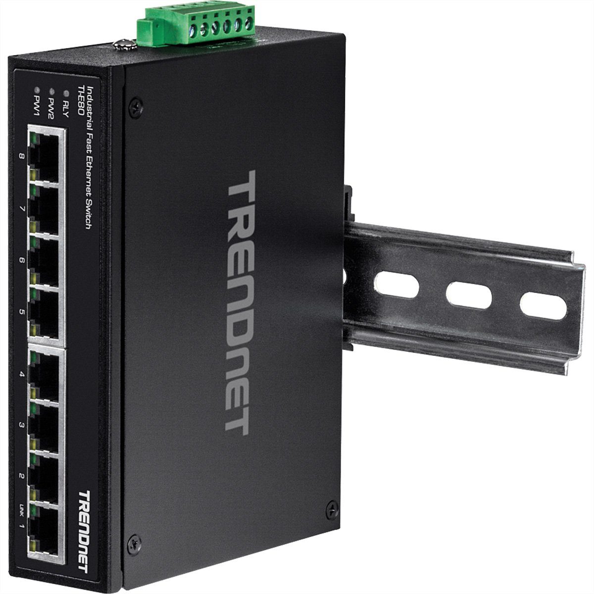 Netzwerk-Switch TI-E80 Industrial Trendnet Ethernet DIN-Rail Fast 8-Port Switch