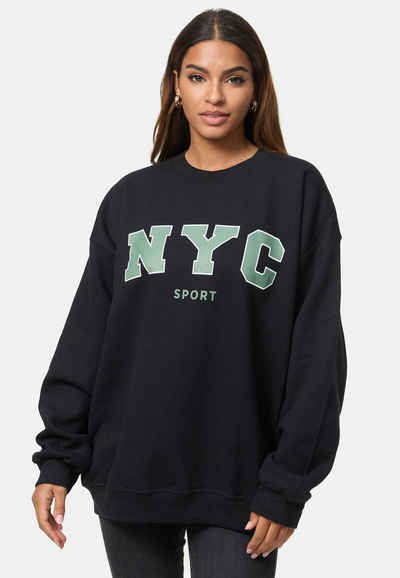 Worldclassca Longsweatshirt Worldclassca Oversized Sweatshirt NYC Sport Langarmshirt Pullover