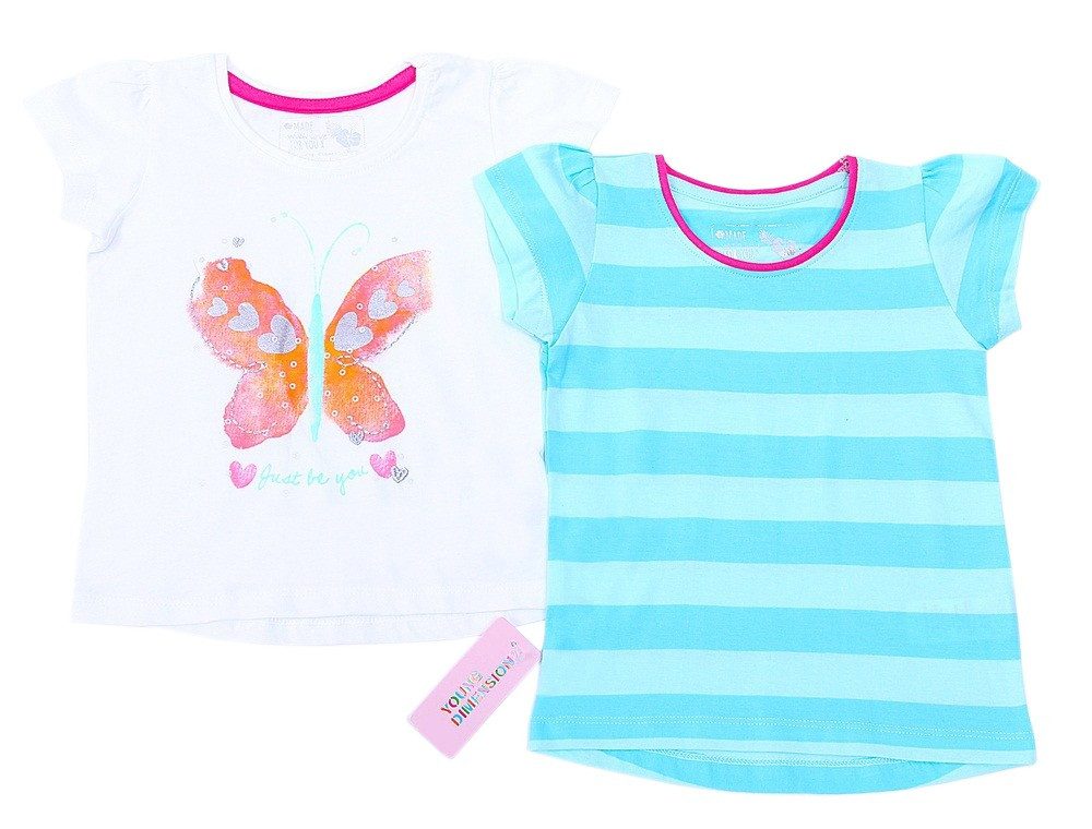 Sarcia.eu Kurzarmbluse 2x farbiges T-Shirt YD 9-12 Monate