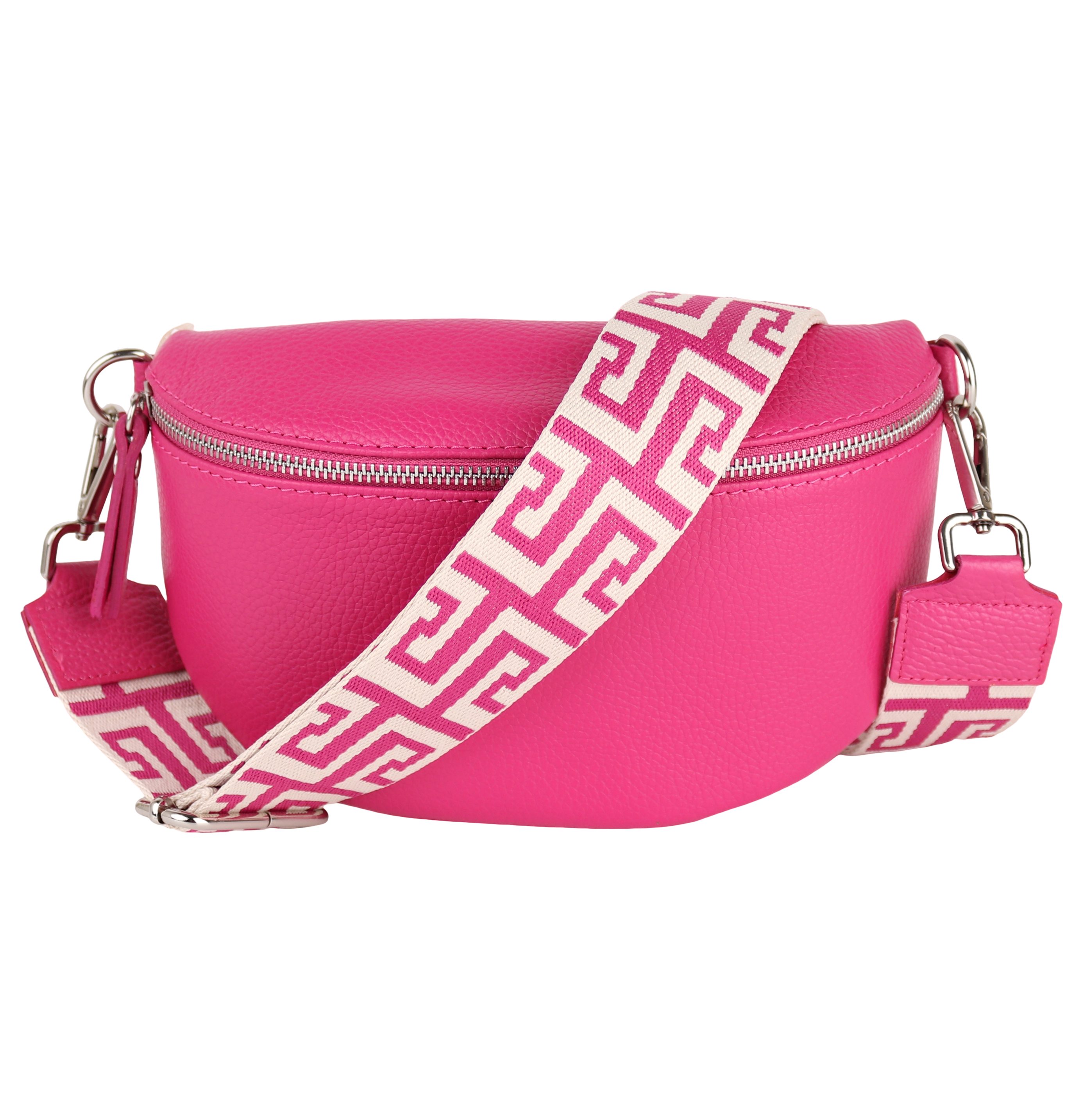 Bauchtasche Damen, Echtleder, Made in Italy, Umhängetasche, Brusttasche