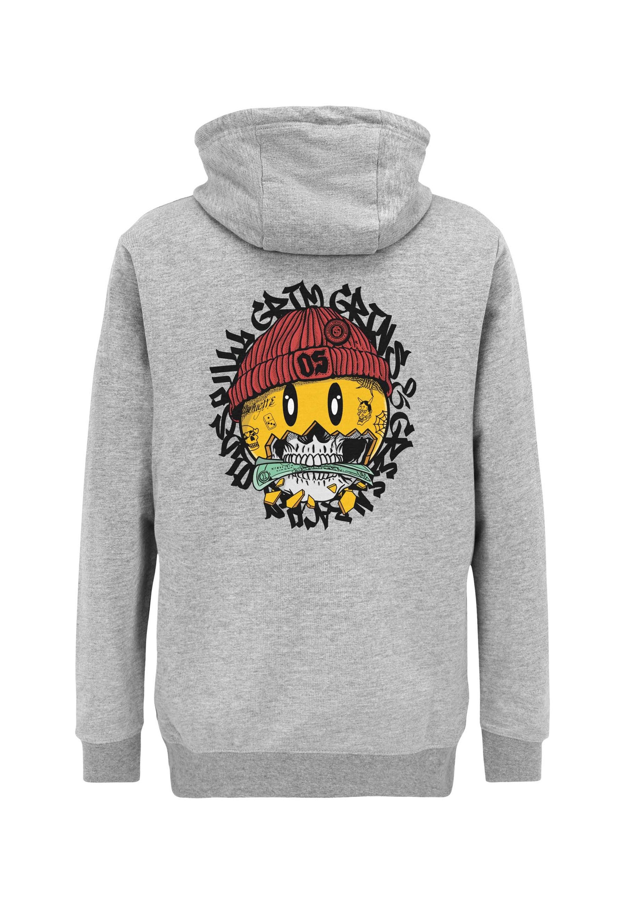 Oldskull Kapuzensweatshirt Xtreme Smiley Cash Skull Graphic Vintage-Vibe in günstig online kaufen