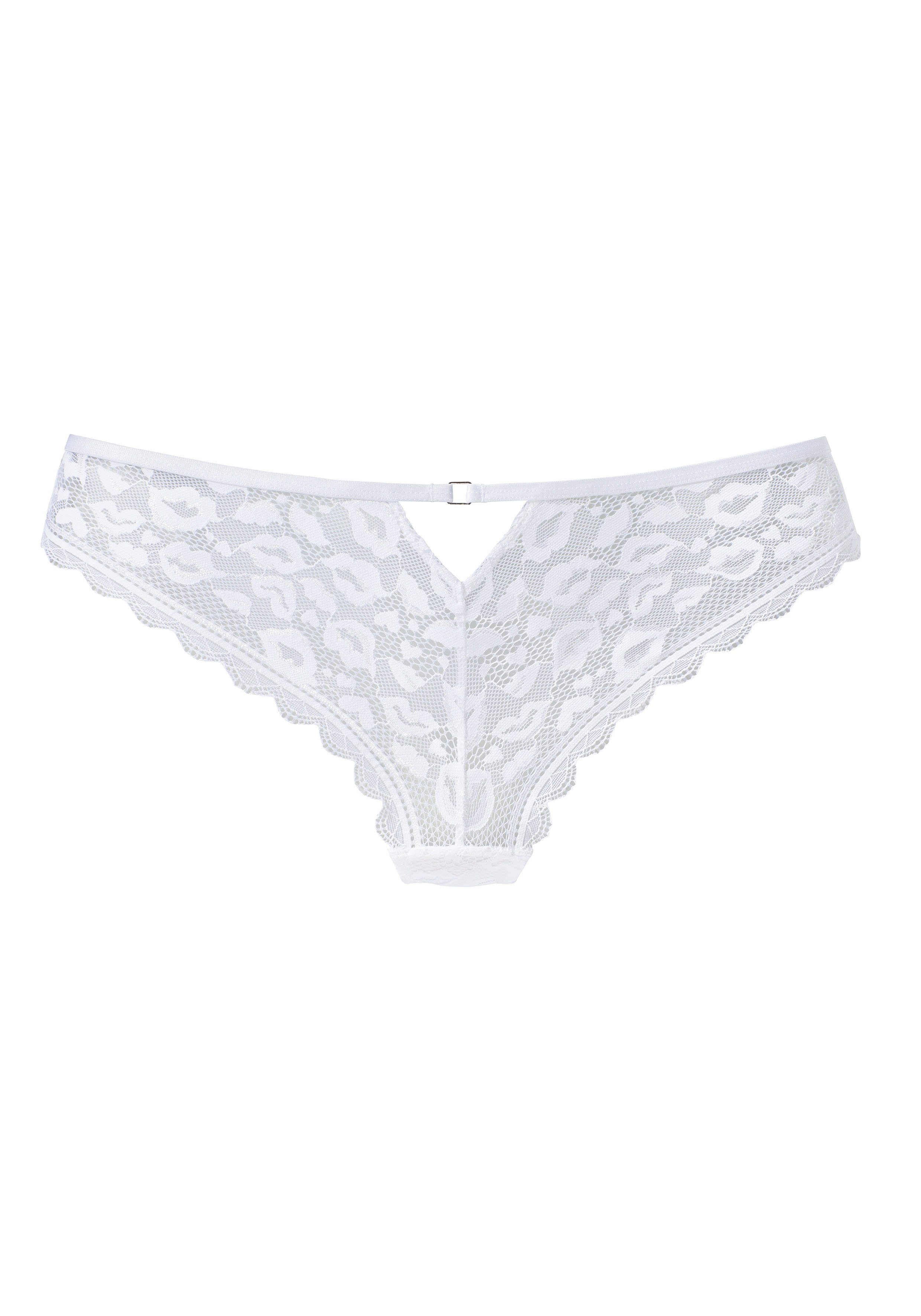 Vivance String aus dezent transparenter Spitze in Leo-Optik