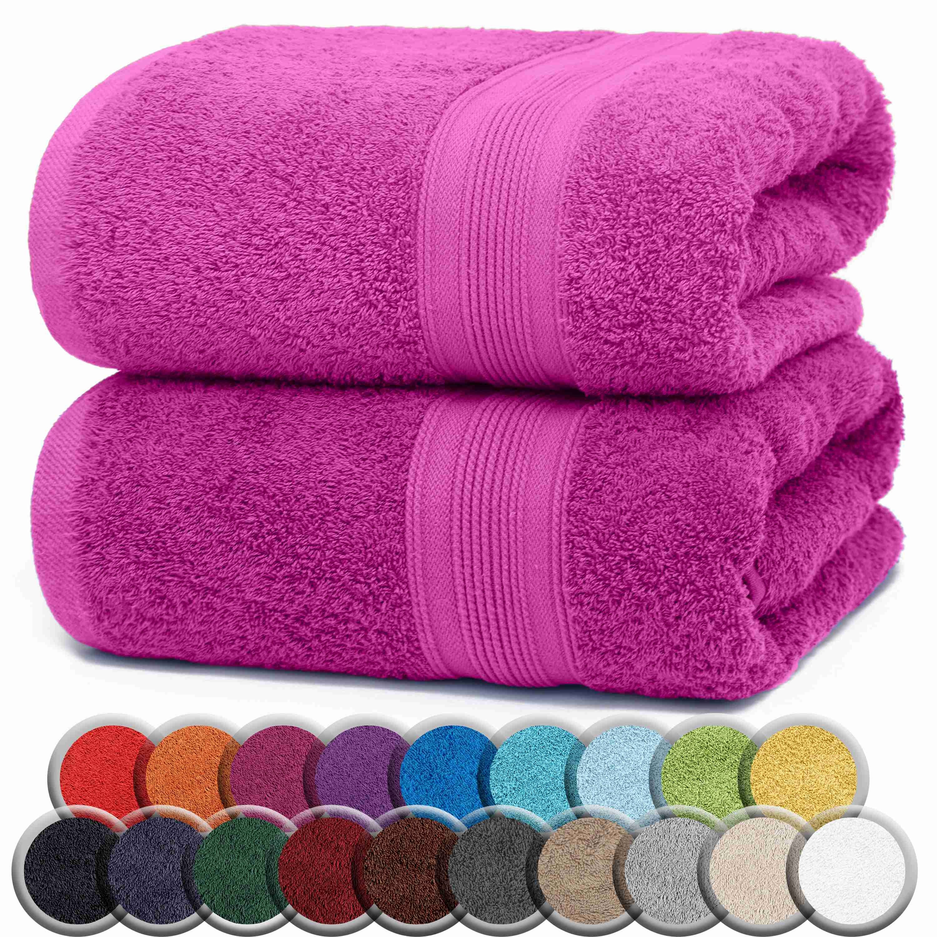 NatureMark Badetuch 2er-Set Frottier Badetücher 100x150cm, 100% Baumwolle ( günstig online kaufen
