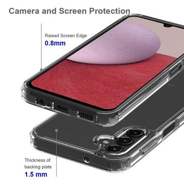CoverKingz Handyhülle Hülle für Samsung Galaxy A14 4G/5G Handy Case Hybrid Silikon Bumper 17,27 cm (6,8 Zoll), Handyhülle Schutzhülle Transparent Hybrid Silikonhülle