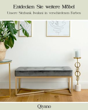 Qiyano Hocker mit Stauraum rund gepolsterte Sitzfläche Aufbewahrung mit Deckel (Einzelstück, 1 St)