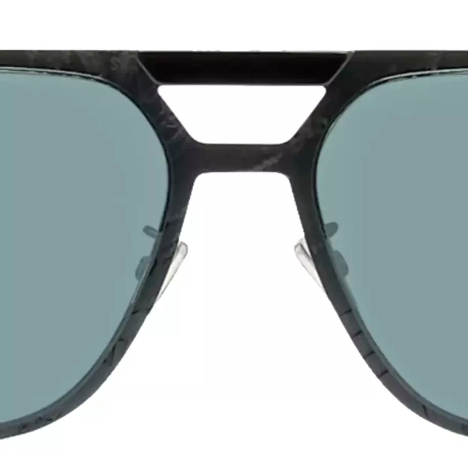 Berluti Sonnenbrille Eyewear Scritto Acetate Brille Schwarzes Acetat mit blau-grünen Gläsern