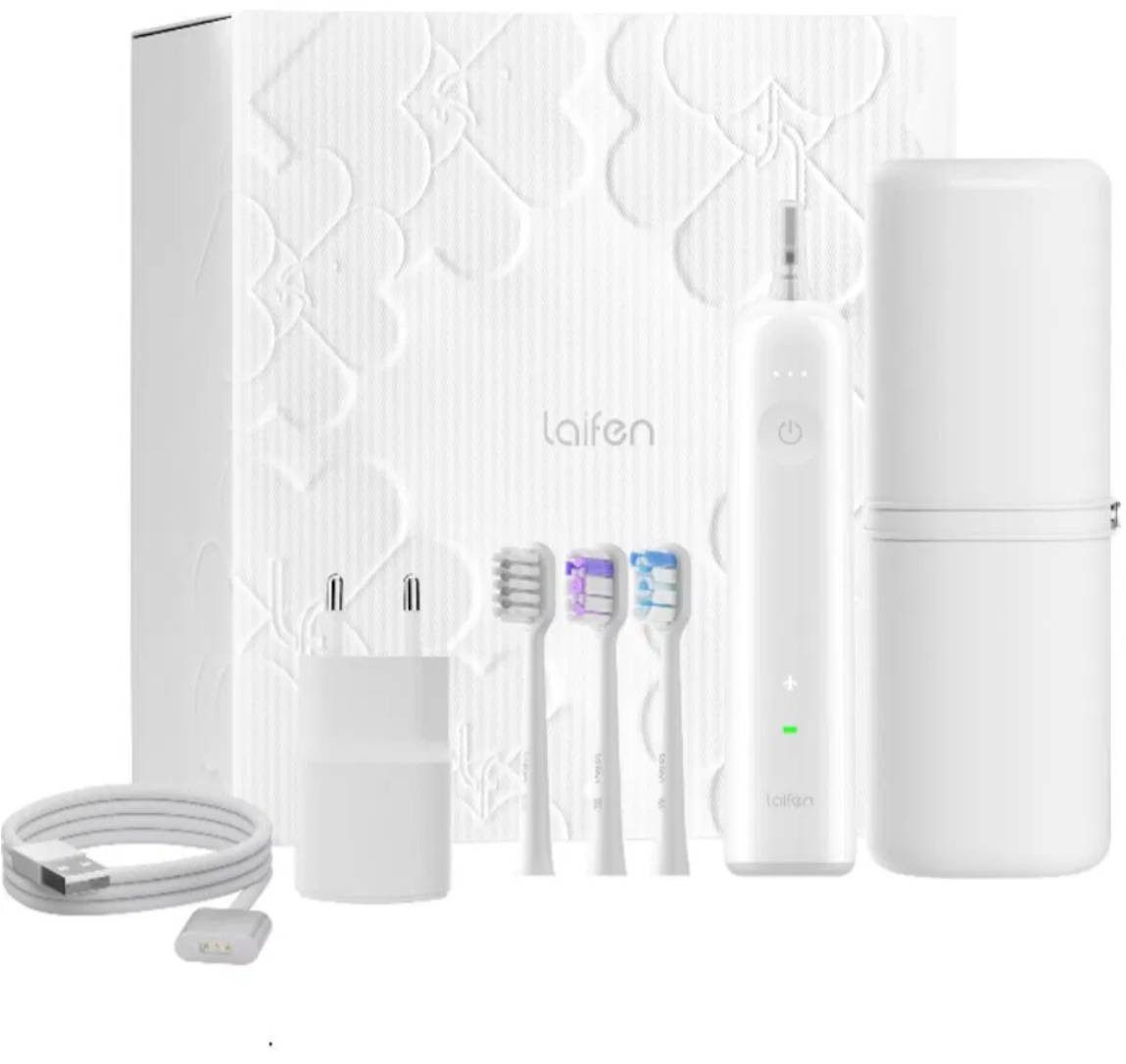 laifen Elektrische Zahnbürste Laifen Wave Zahnbürste ABS Love-Bound Box, Aufsteckbürsten: 3 St.