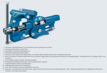 Heuer Schraubstock Heuer Schraubstock 180 mm, Amboss, Spannweite 225 mm
