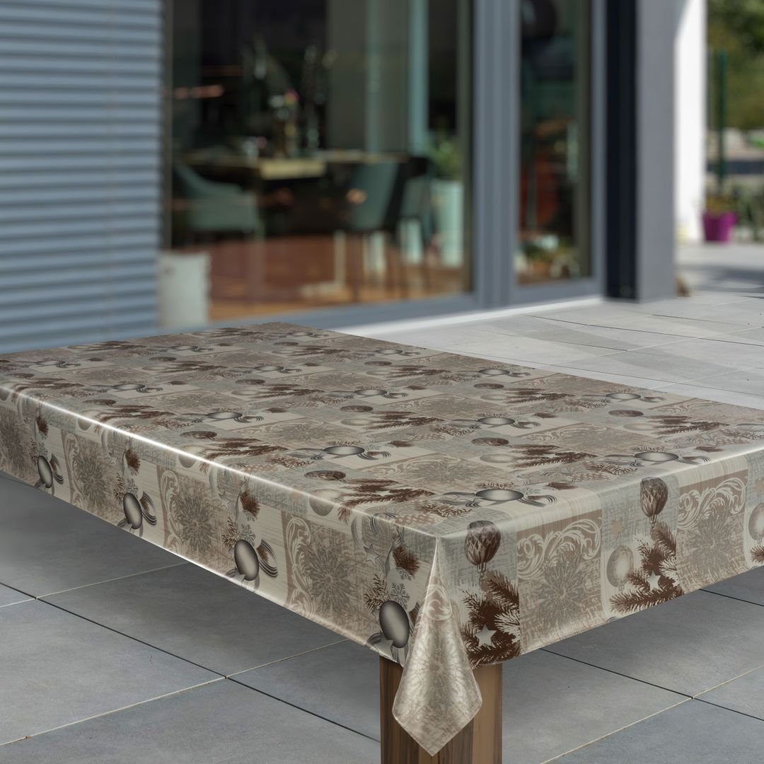 laro Tischdecke Wachstuch-Tischdecken Abwaschbar Ornament Weihnachten recht günstig online kaufen