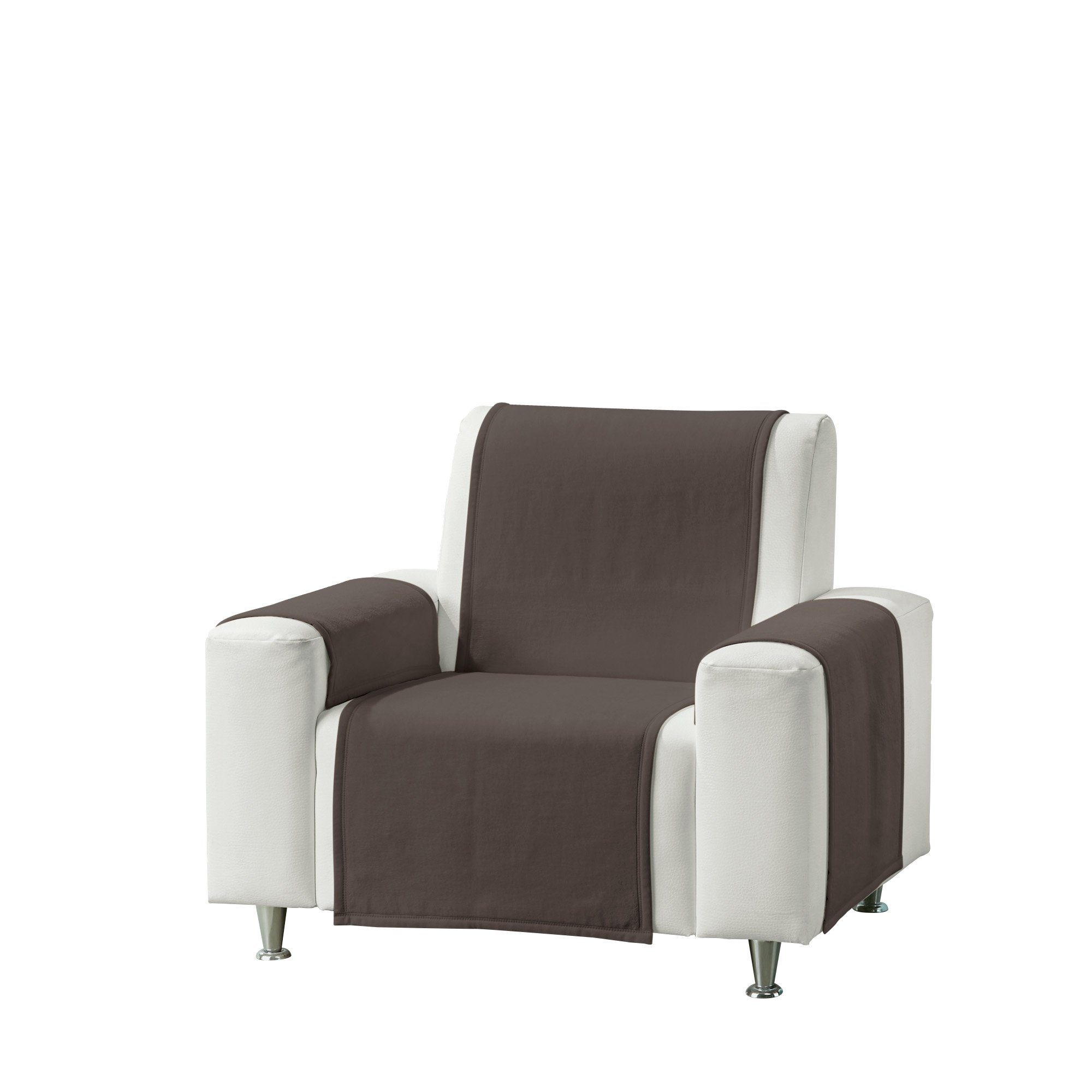 Erwin Müller Sofaläufer Sessel- und Sofaschoner-Set "Triest" 3-teilig, Baumwollmischung Uni