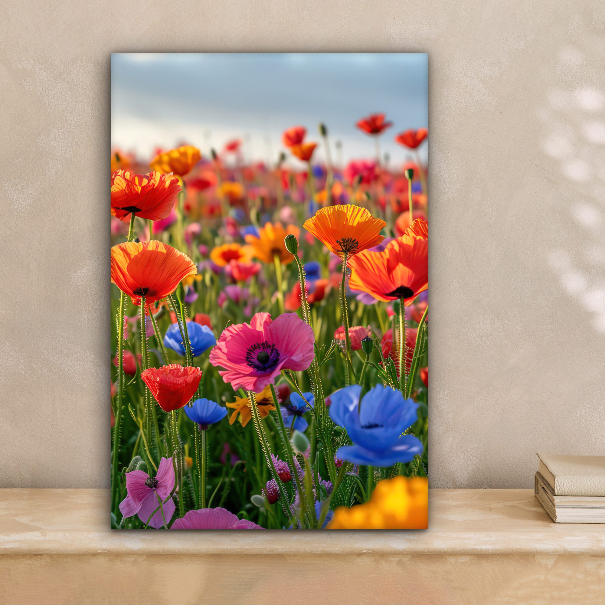 OneMillionCanvasses® Leinwandbild Blumen - Mohnblumen - Farbenfroh - Natur, günstig online kaufen